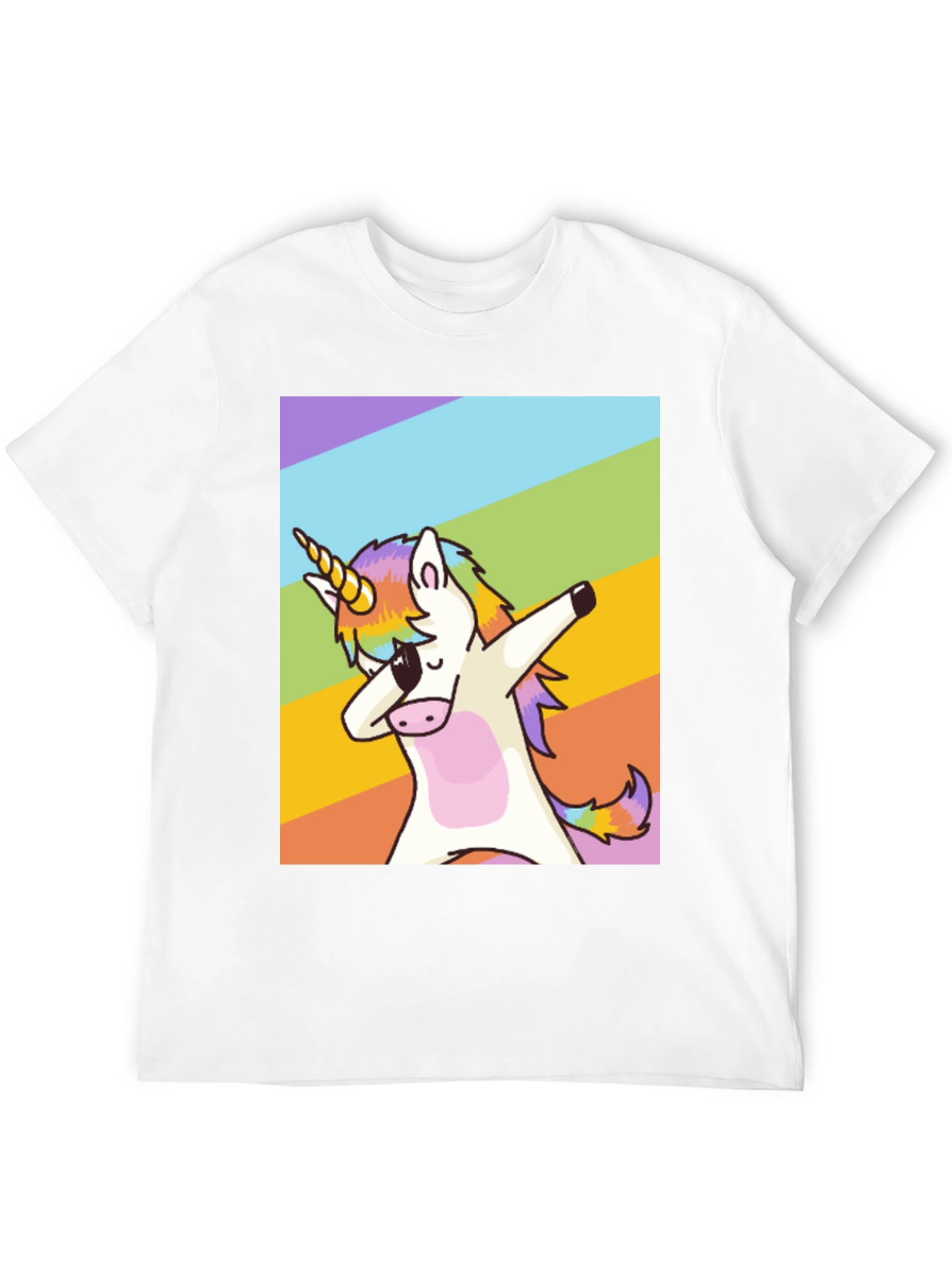 Black Dabbing Unicorn Rainbow T-Shirt - Fun & Unique Style view 12