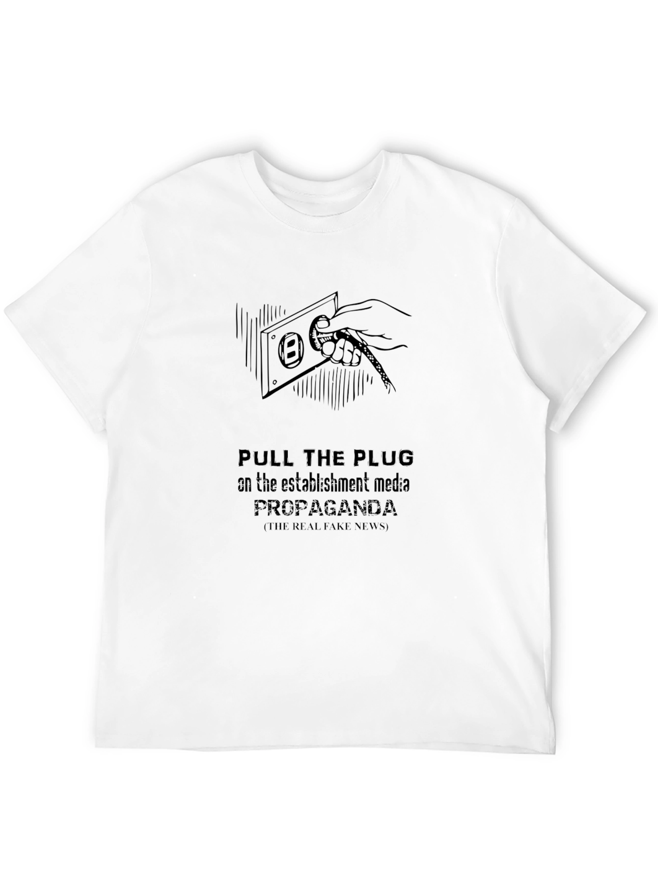 Black Pull the Plug Propaganda T-Shirt view 12