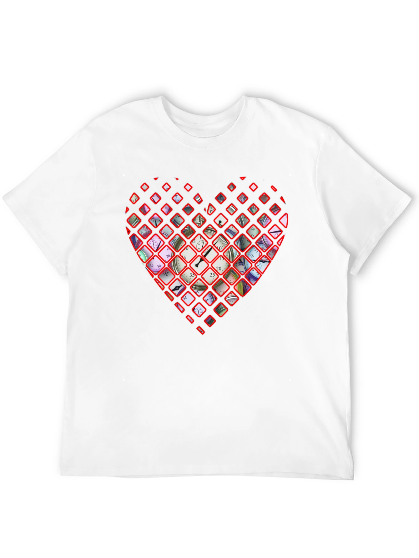 Black Time Heart Graphic Tee - Stylish Men's T-Shirt view 12