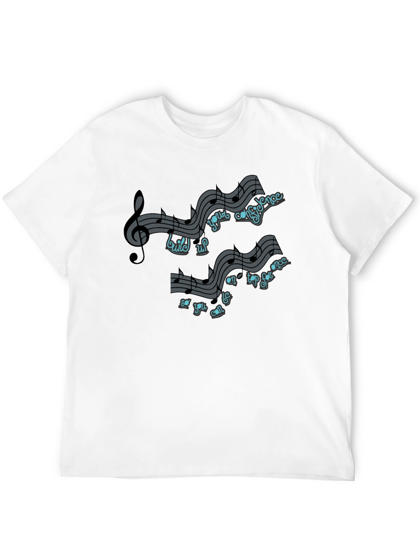 Black Musical Note Motivational Quote T-Shirt view 12