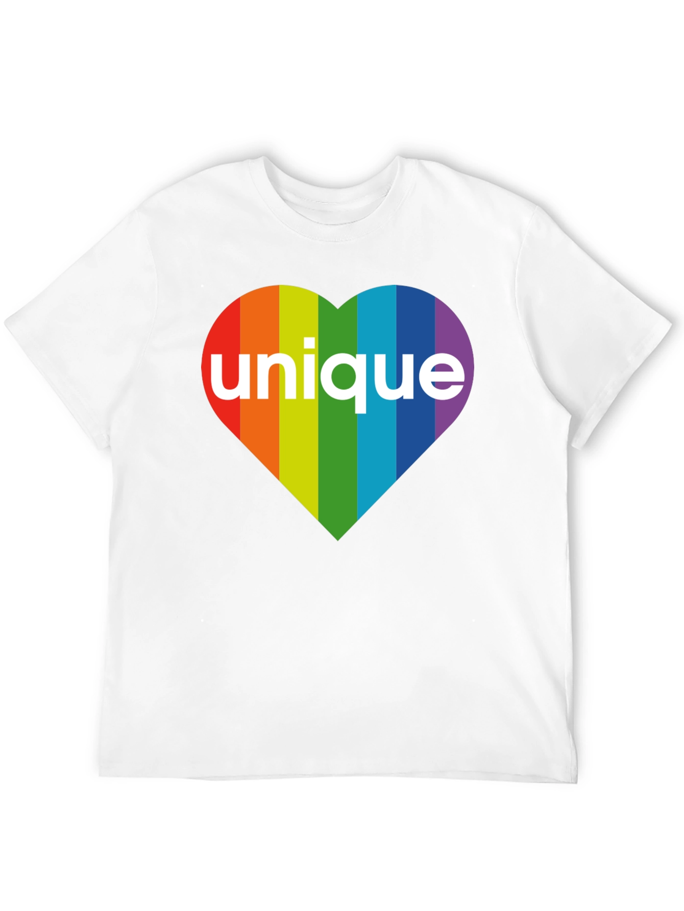 Black Unique Rainbow Heart T-Shirt - Pride Apparel view 12