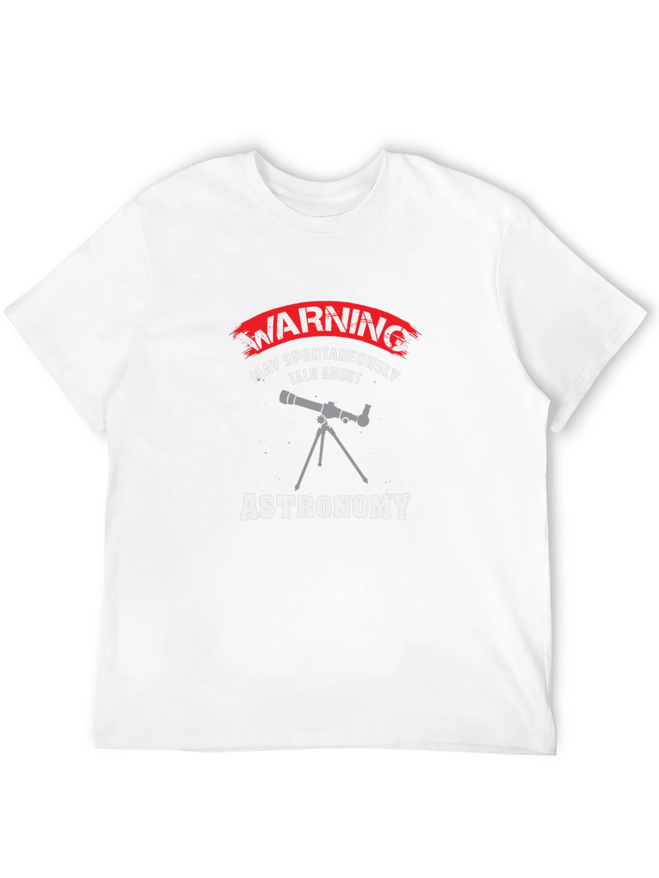 Black Astronomy Warning Men's Black T-Shirt view 12