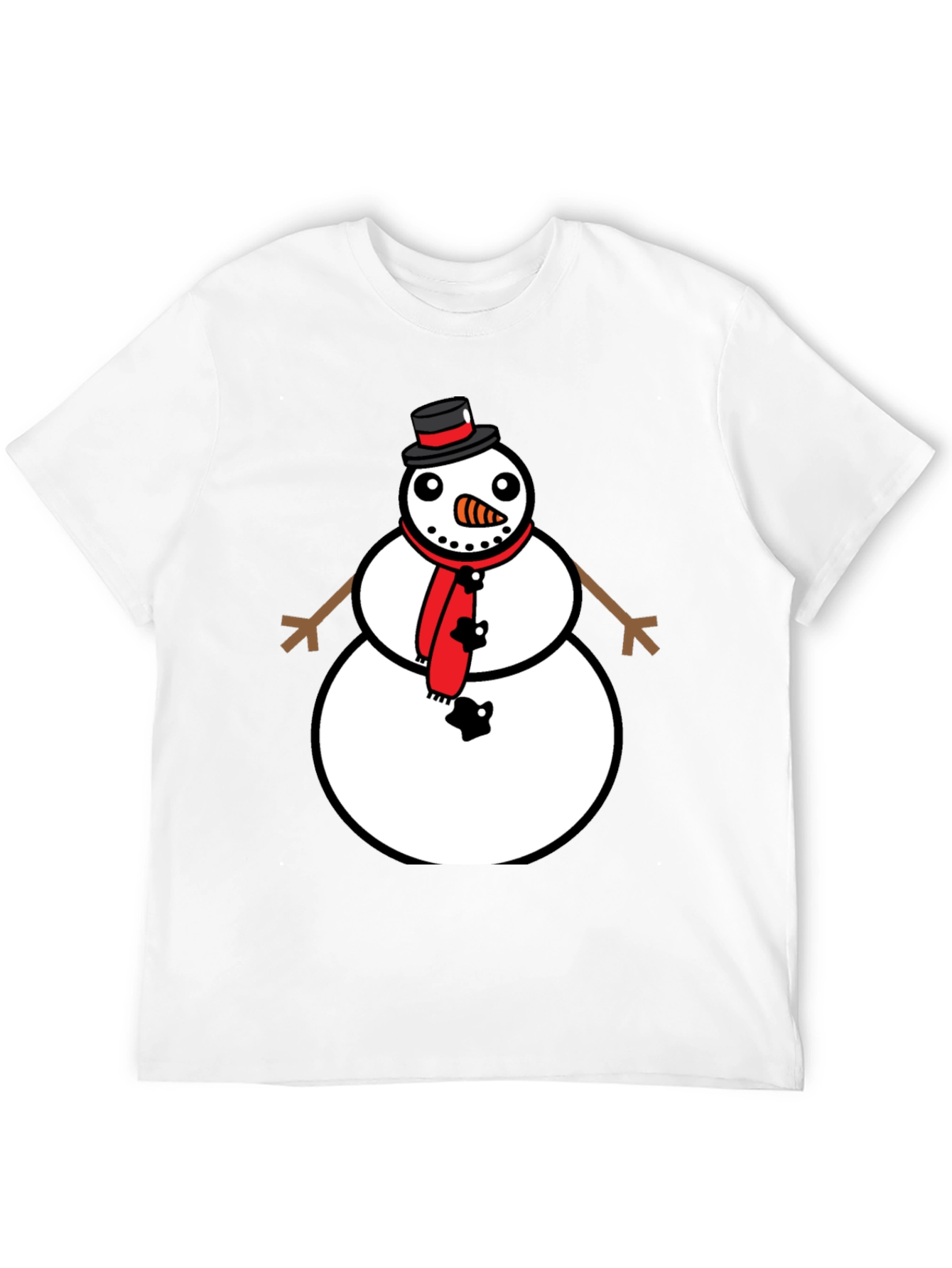 Black Snowman Graphic Tee - Festive Holiday Style view 12