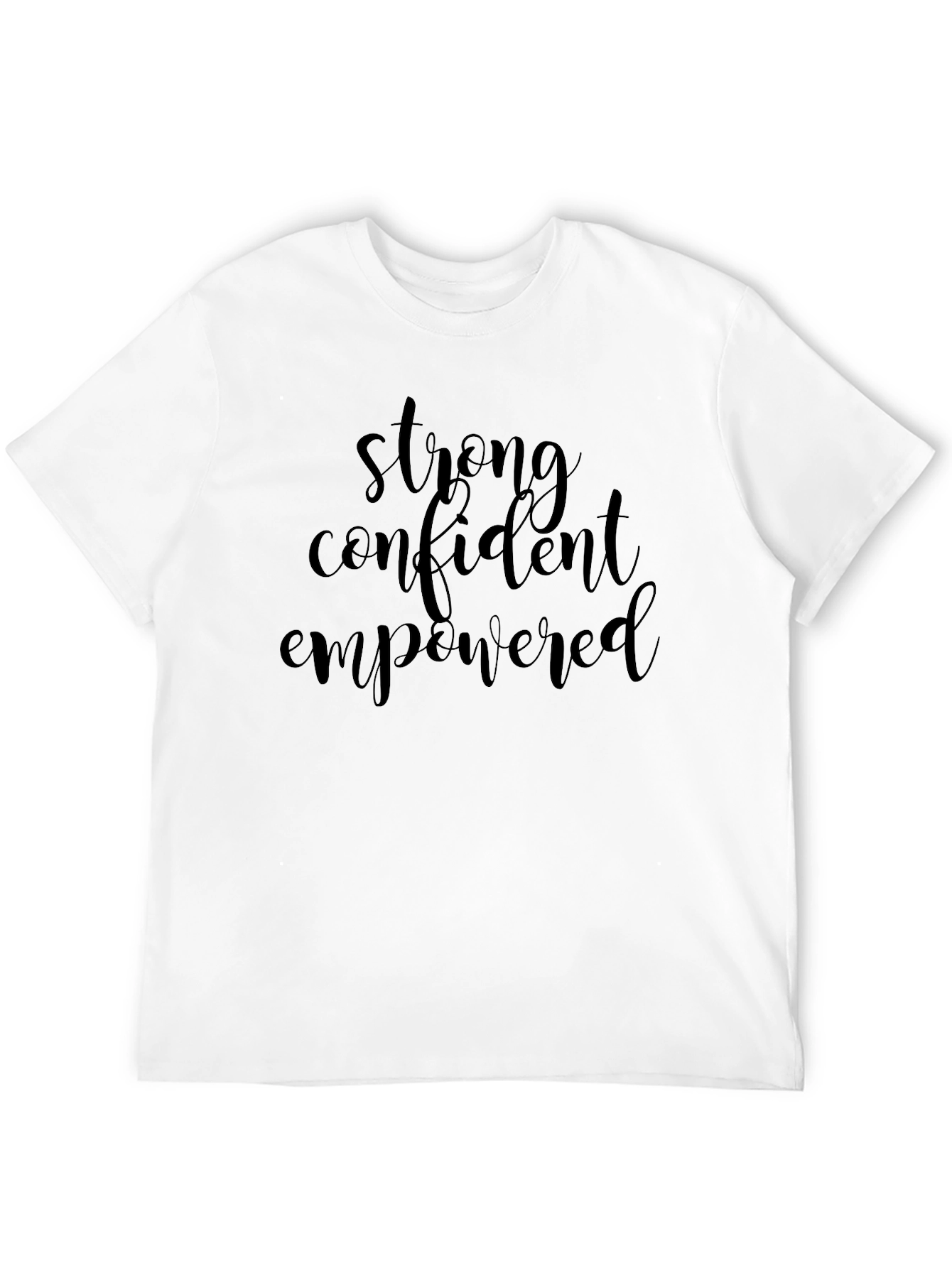 Black Strong Confident Empowered Black Tee view 12