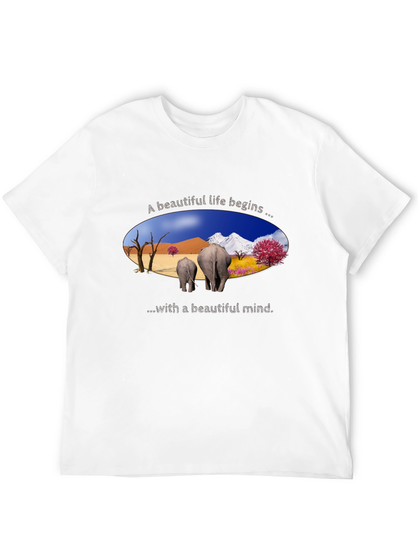 Black Beautiful Life Elephant Graphic Tee - Black view 12