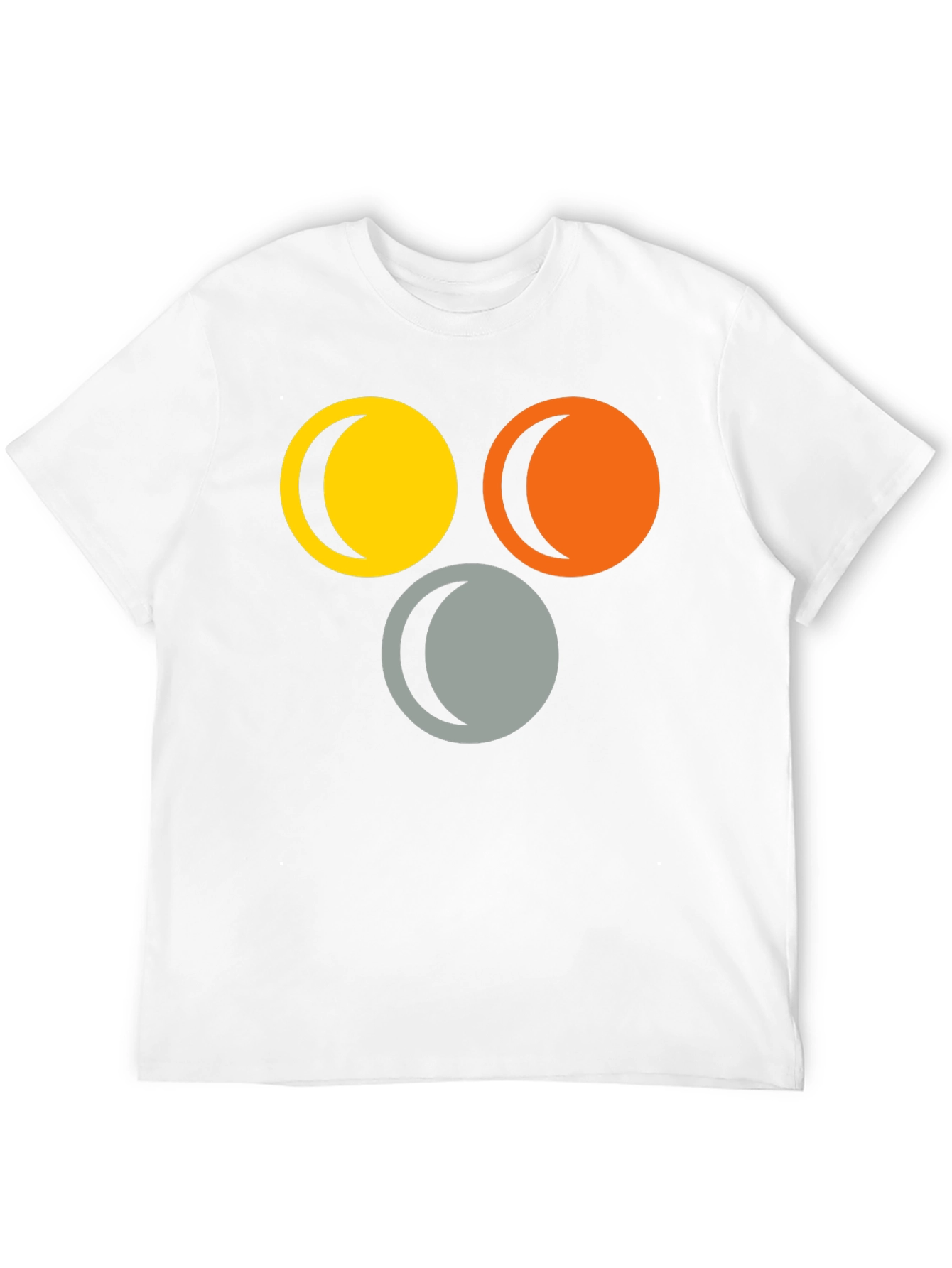 Black Abstract Circle Moon Phase T-Shirt view 12