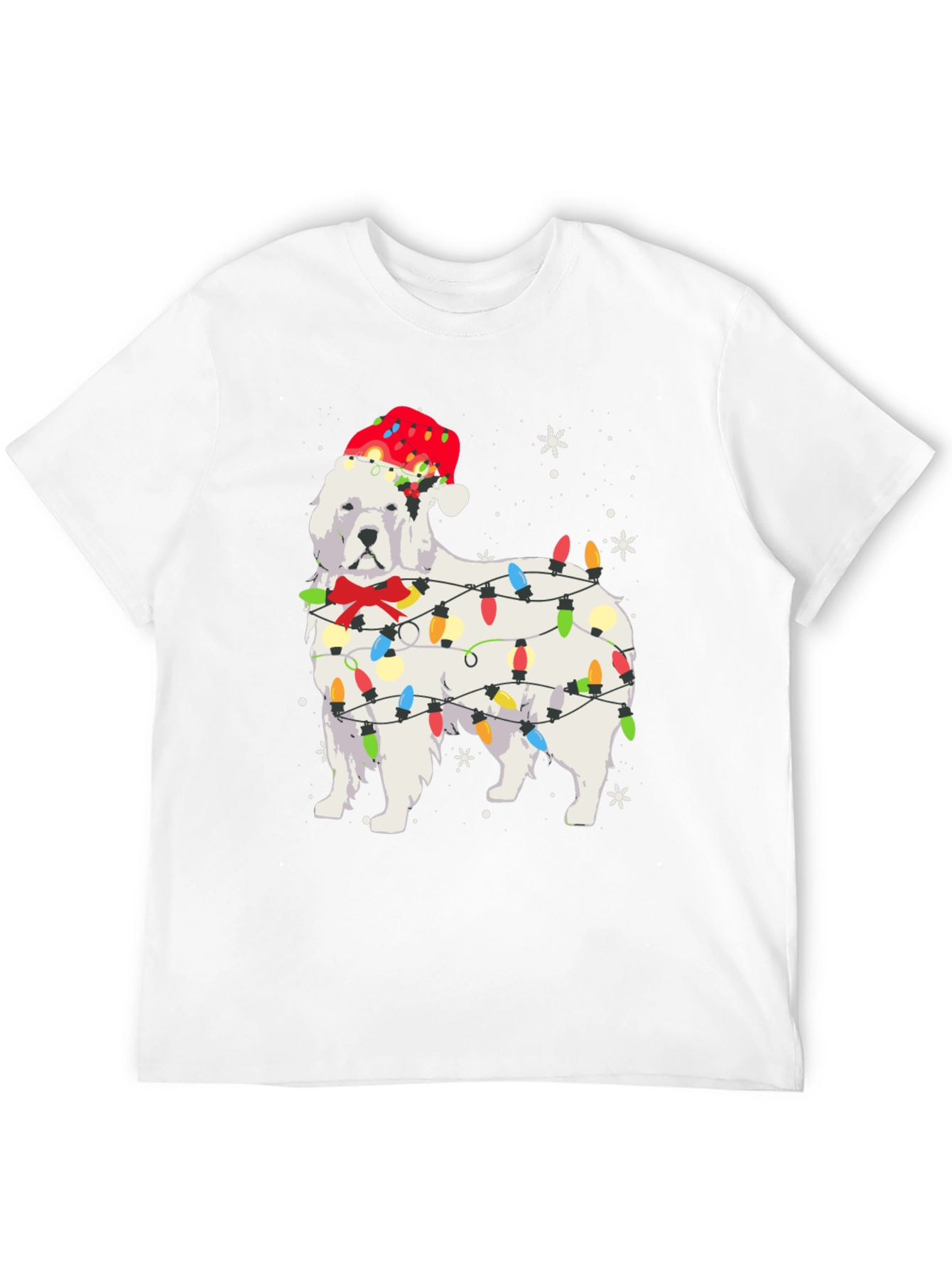 Festive Dog Christmas Lights T-Shirt - 12