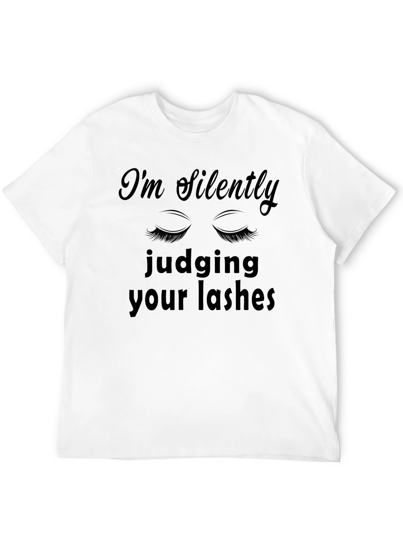 Black Judging Your Lashes Graphic T-Shirt view 12