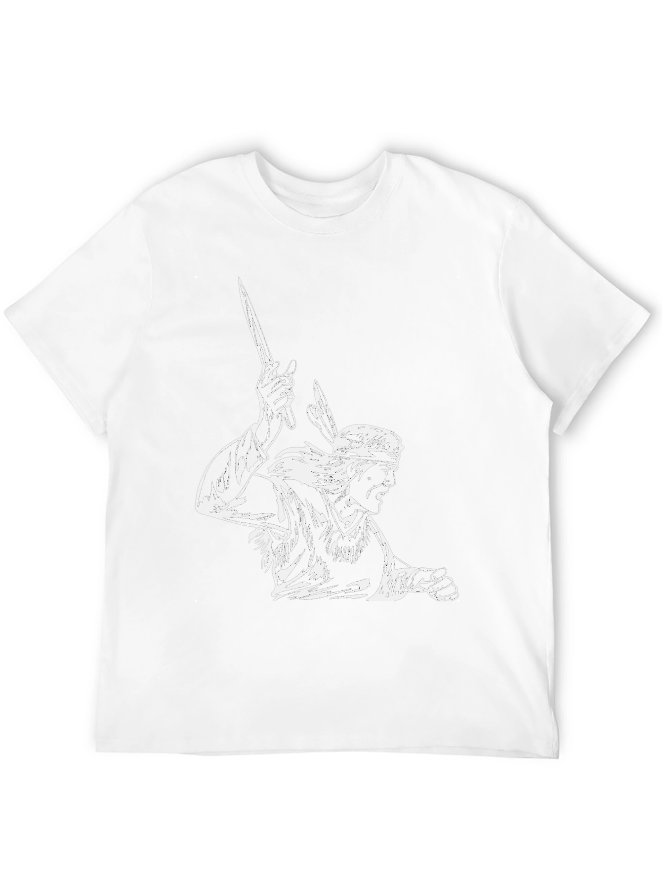 Black Warrior Graphic Tee - Stylish Black Cotton T-Shirt view 12