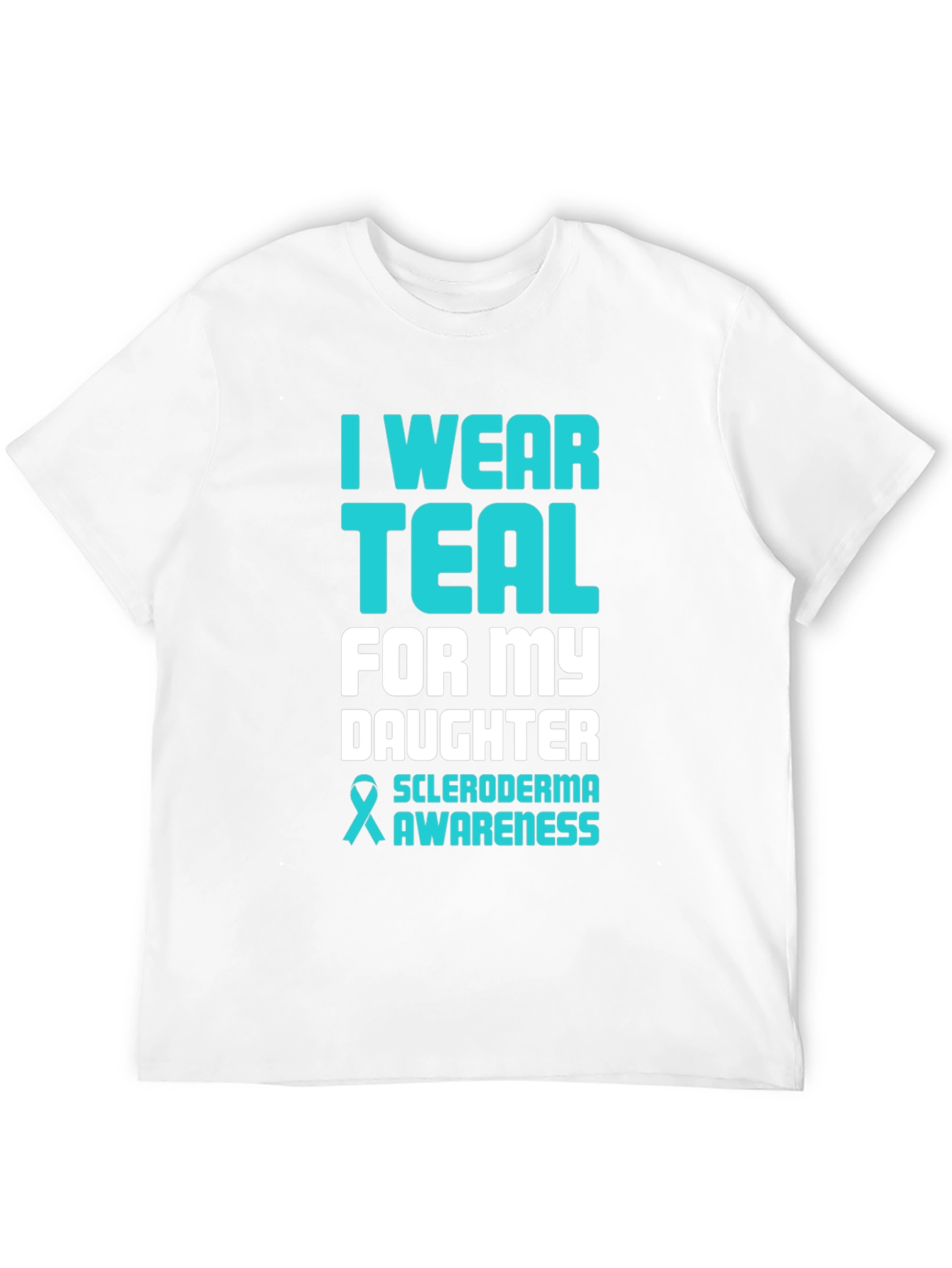 Black Teal Scleroderma Awareness T-Shirt view 12