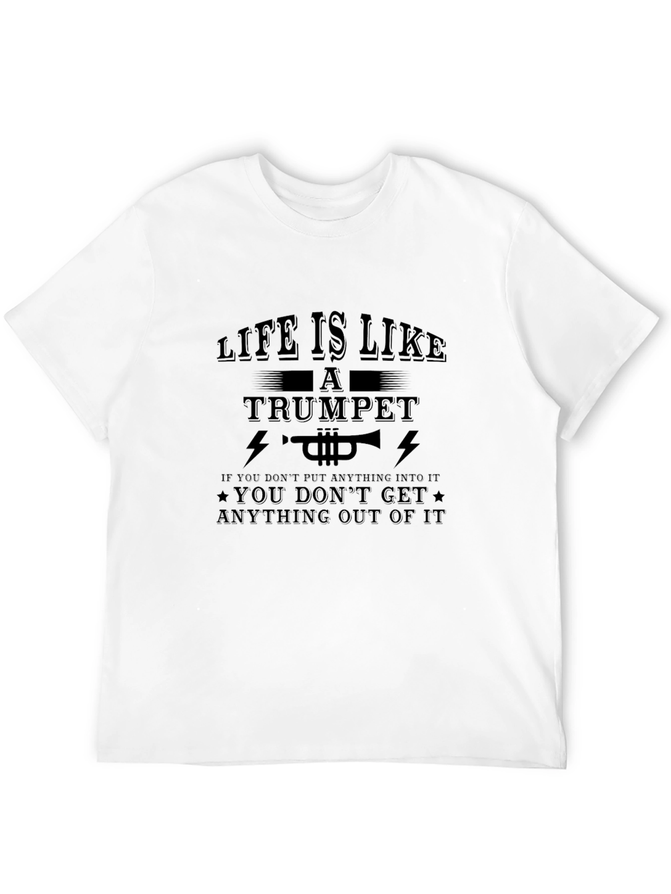 Black Life is Like a Trumpet Graphic T-Shirt view 12