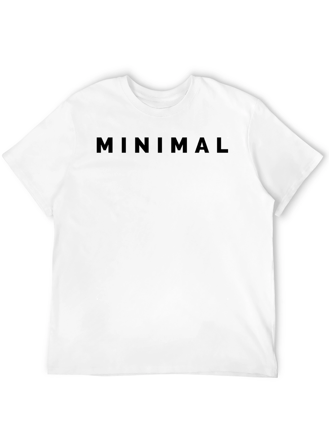 Black Minimalist Black Crew Neck T-Shirt view 12