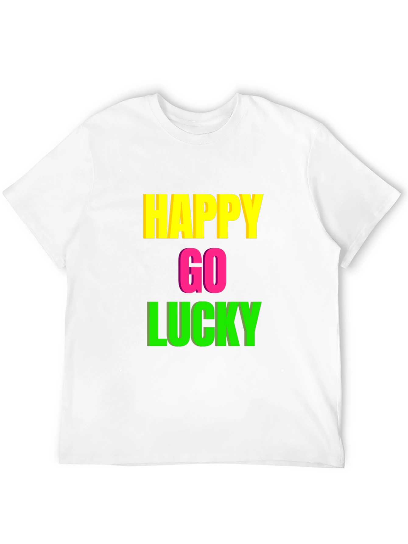 Black Happy Go Lucky Graphic Tee - Black T-Shirt view 12