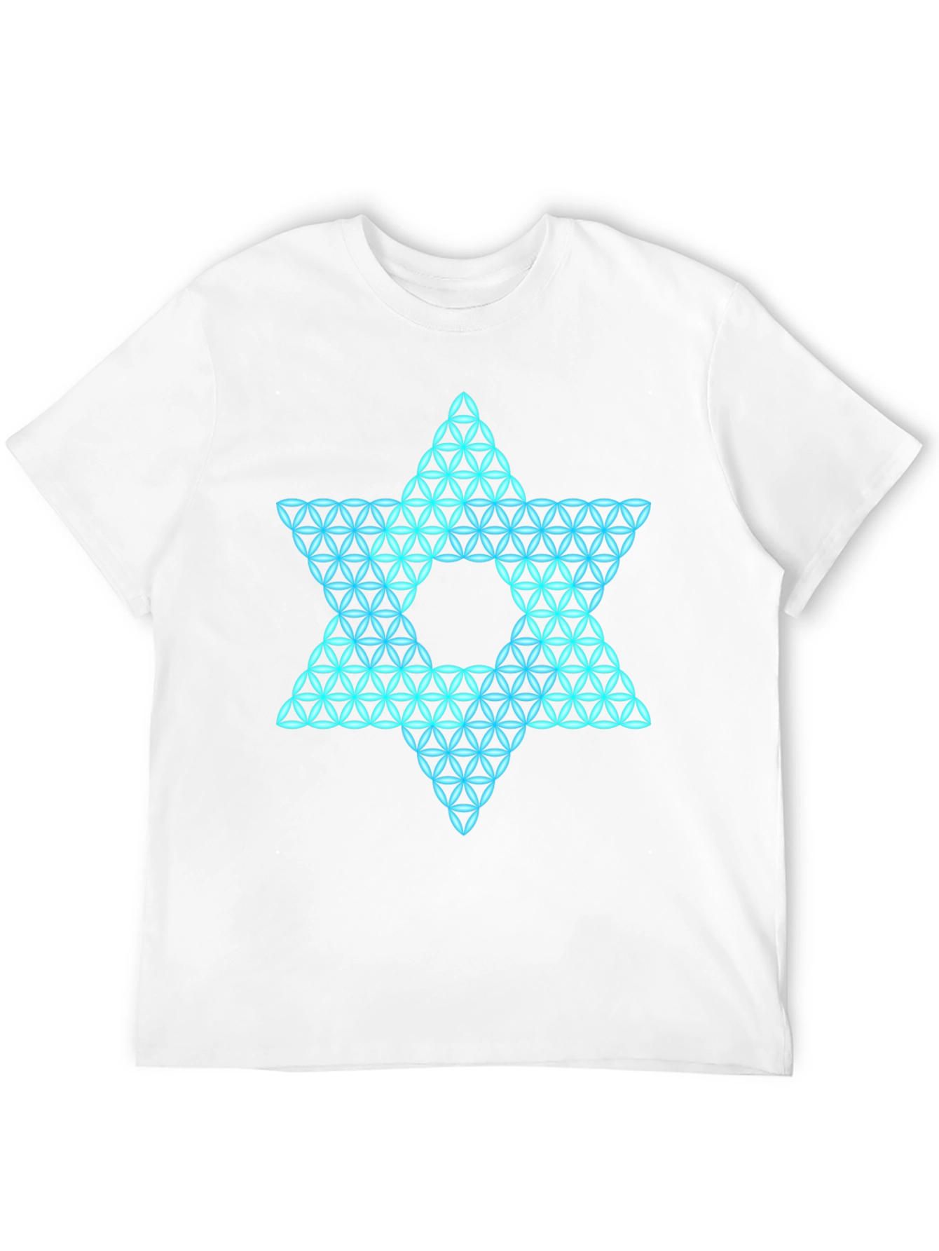 Black Geometric Star Graphic Tee - Men's Black T-Shirt view 12
