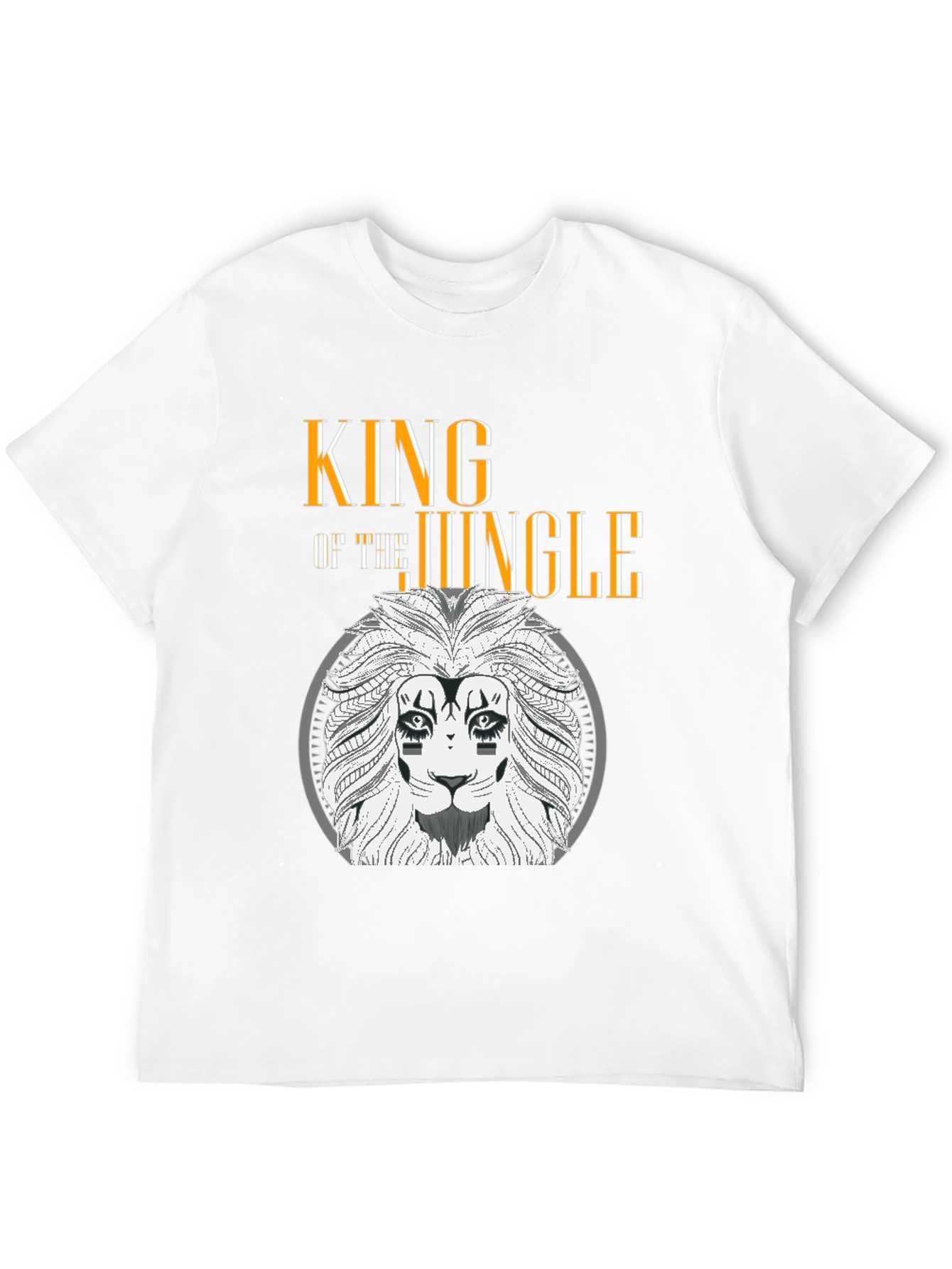 Black King of the Jungle Lion Graphic Tee view 12