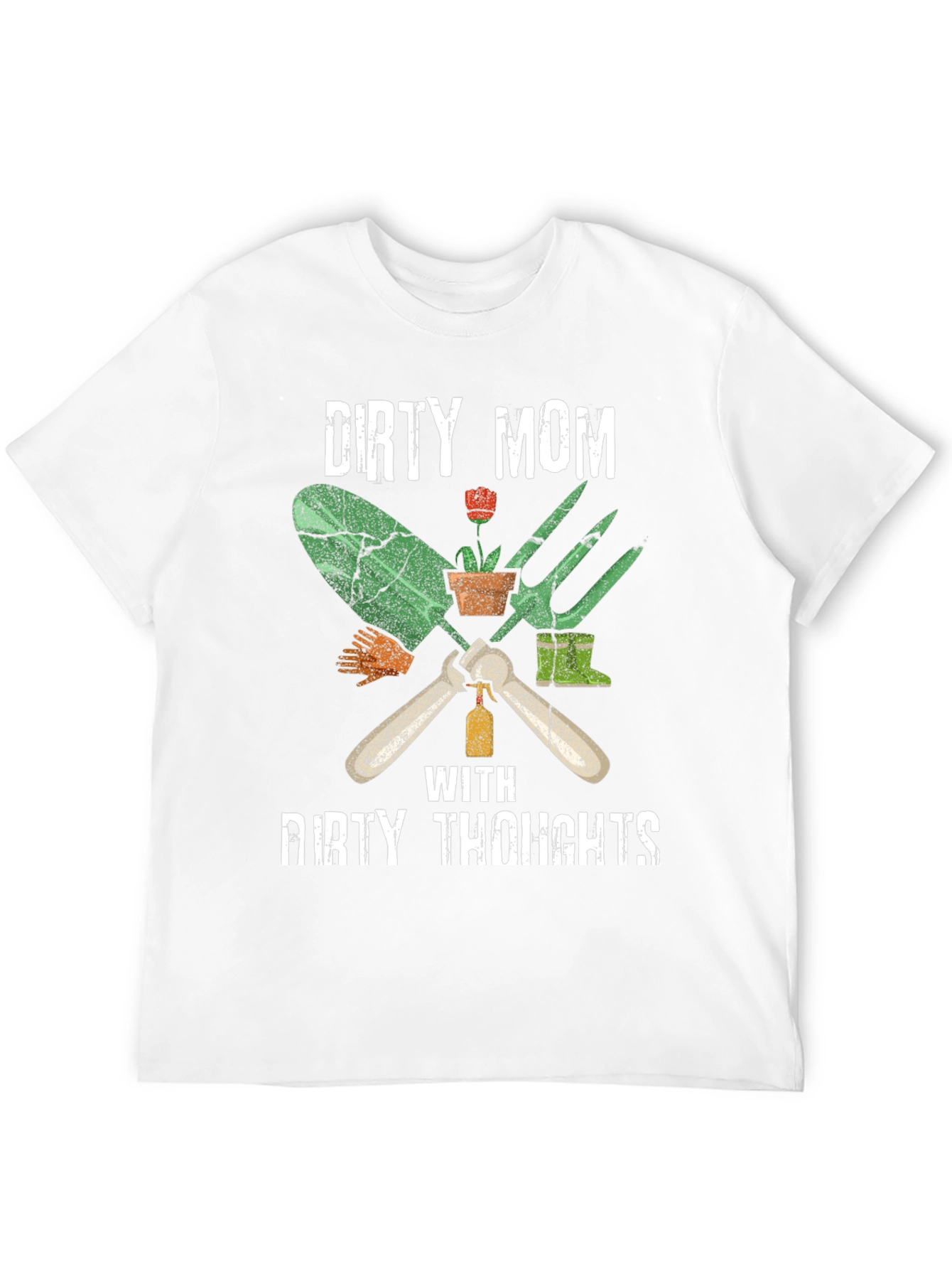 Black Dirty Mom T-Shirt: Gardening Humor view 12