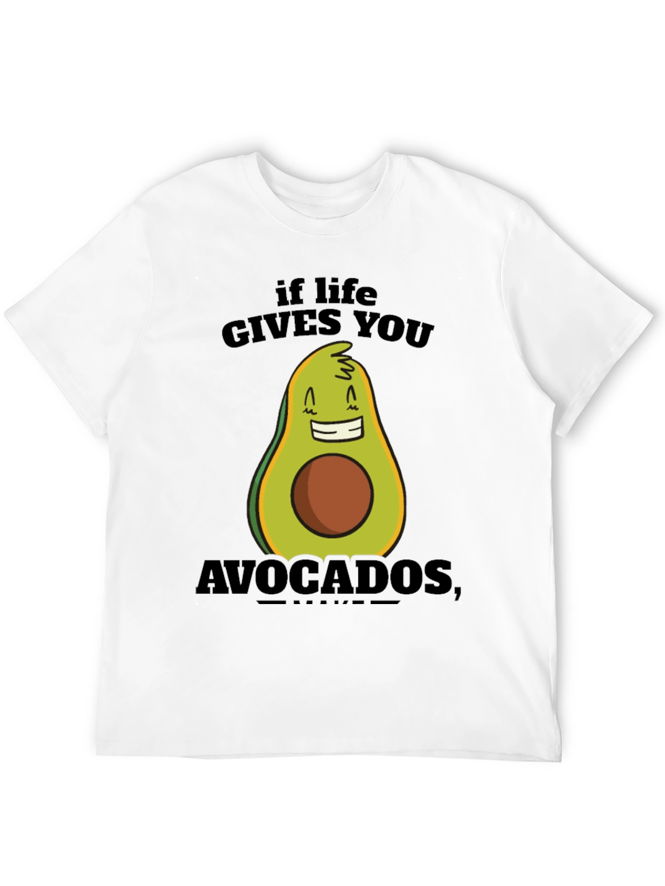 Black Funny Avocado T-Shirt - If Life Gives You Avocados view 12