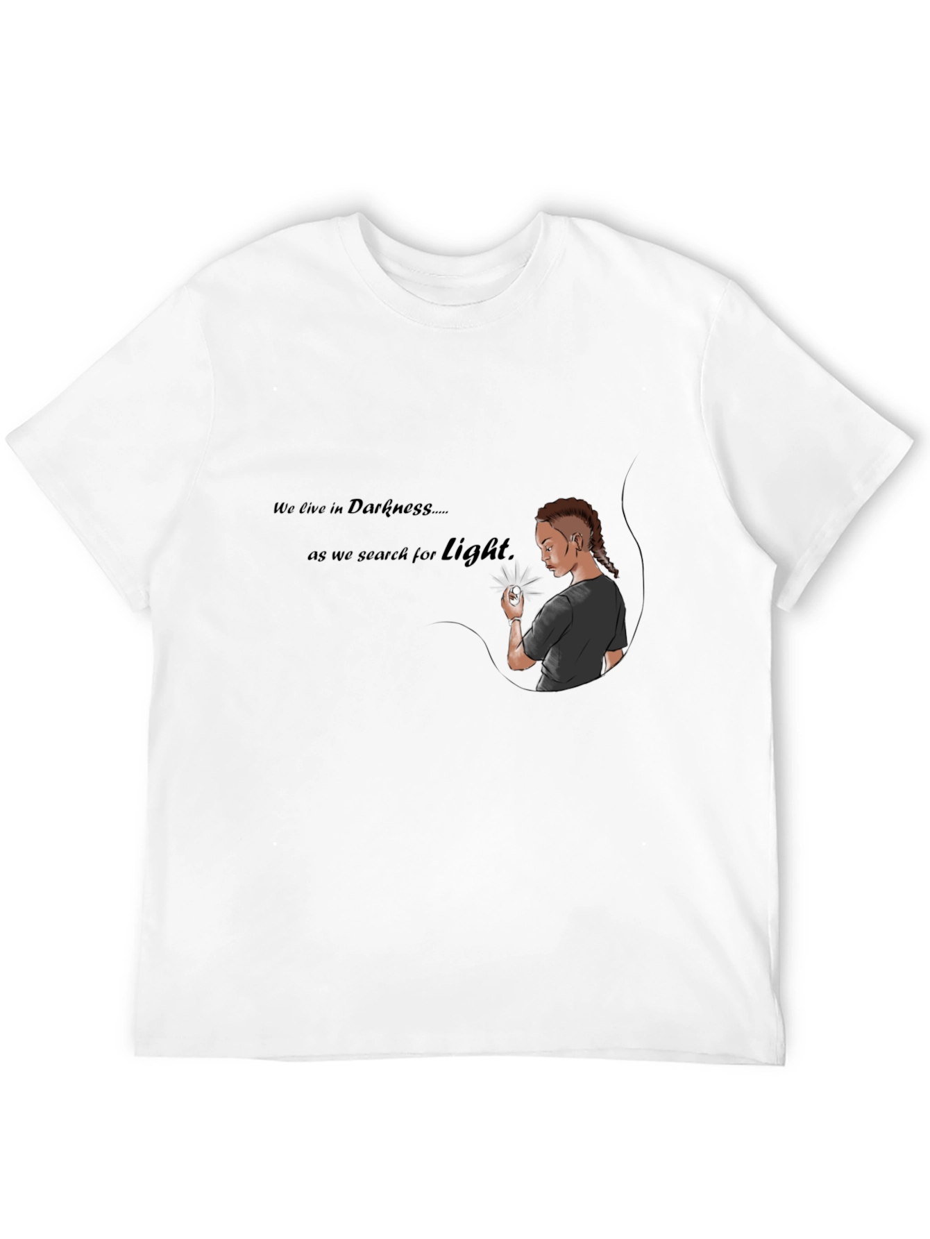 Black Darkness to Light Graphic Tee view 12