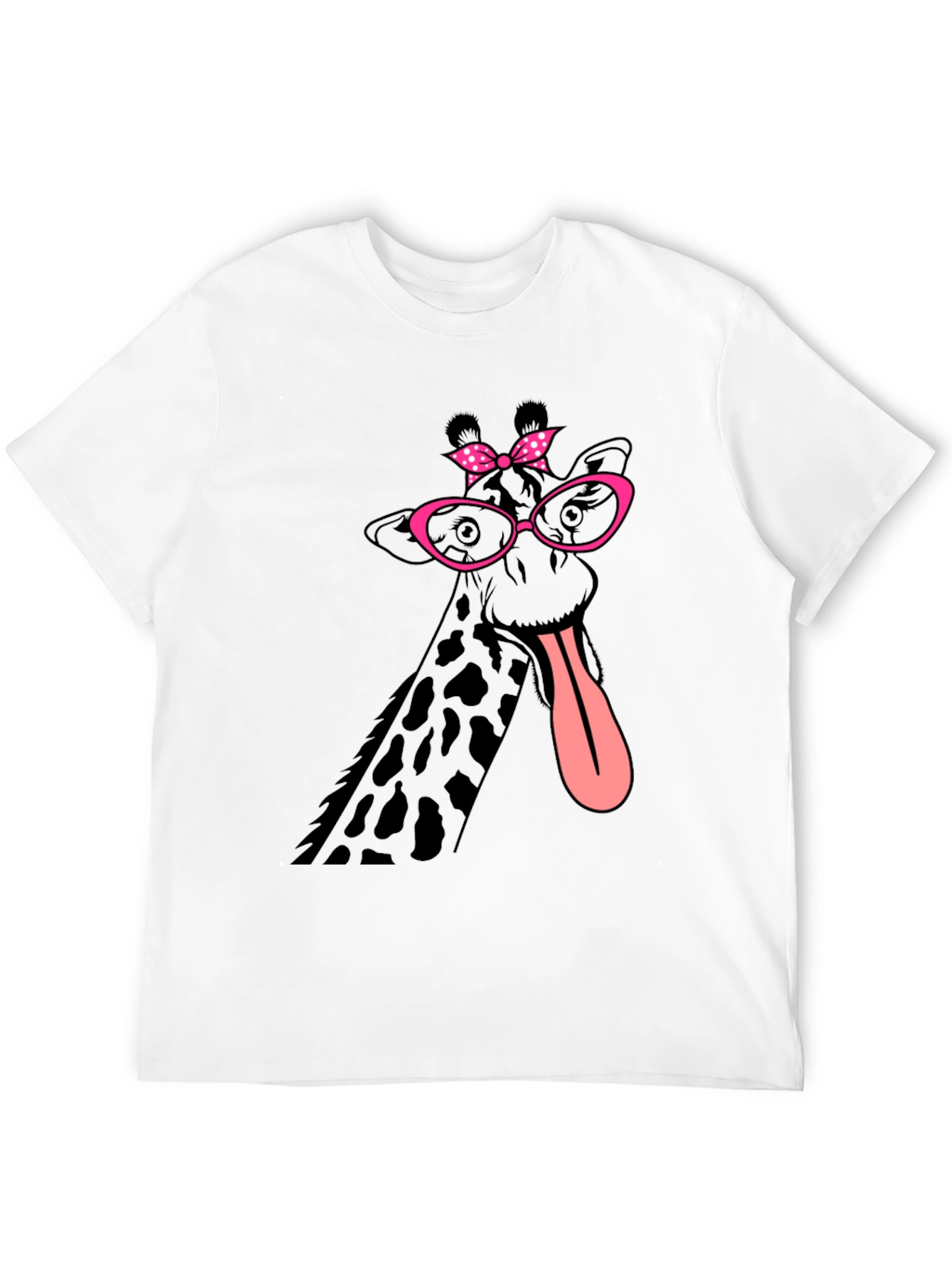 Black Giraffe with Glasses Graphic T-Shirt view 12