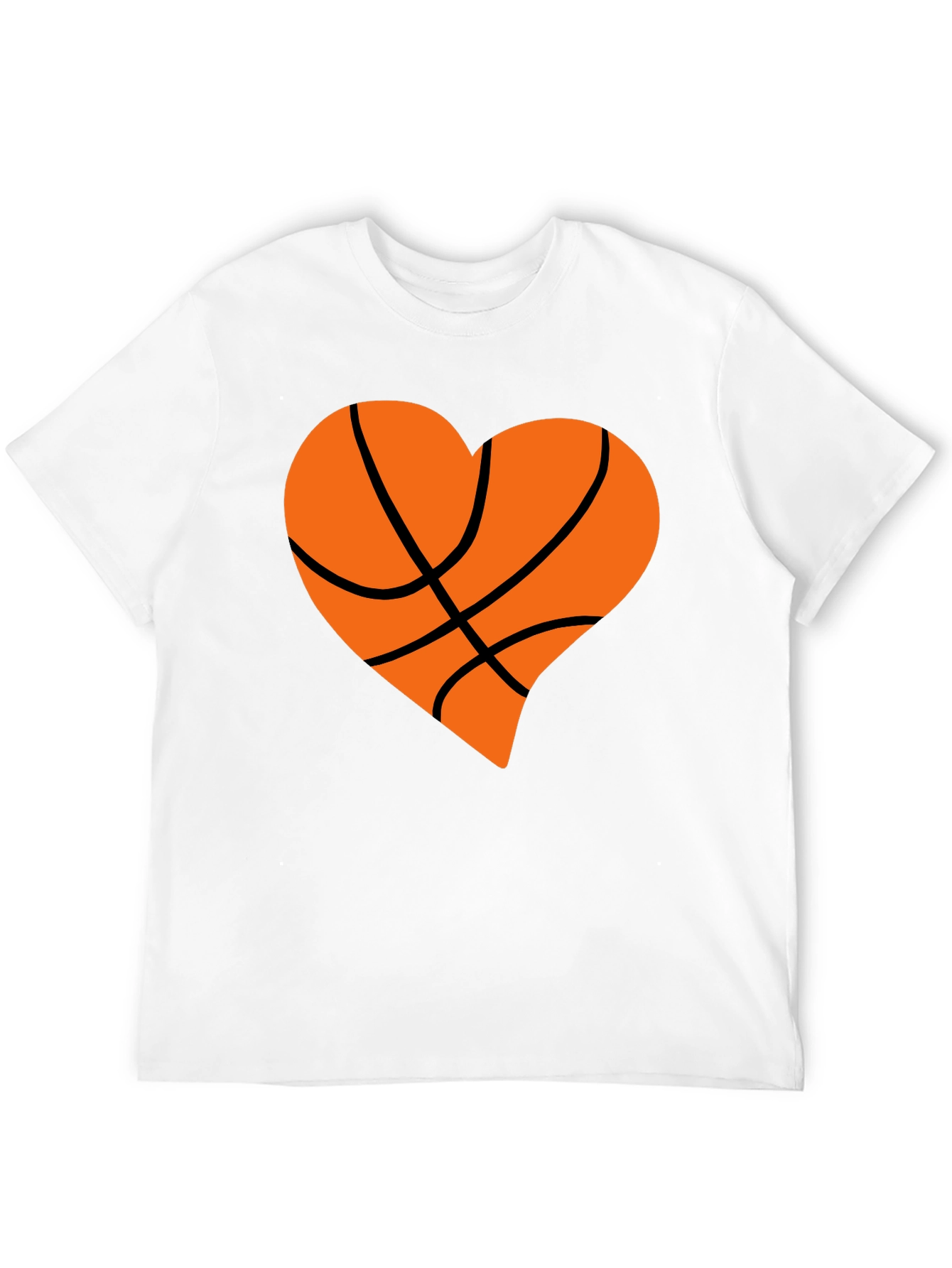 Basketball Heart Graphic Tee - Black - 12