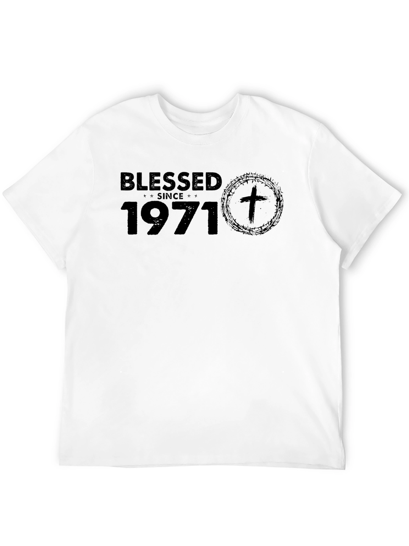 Black Blessed Since 1971 Graphic T-Shirt view 12