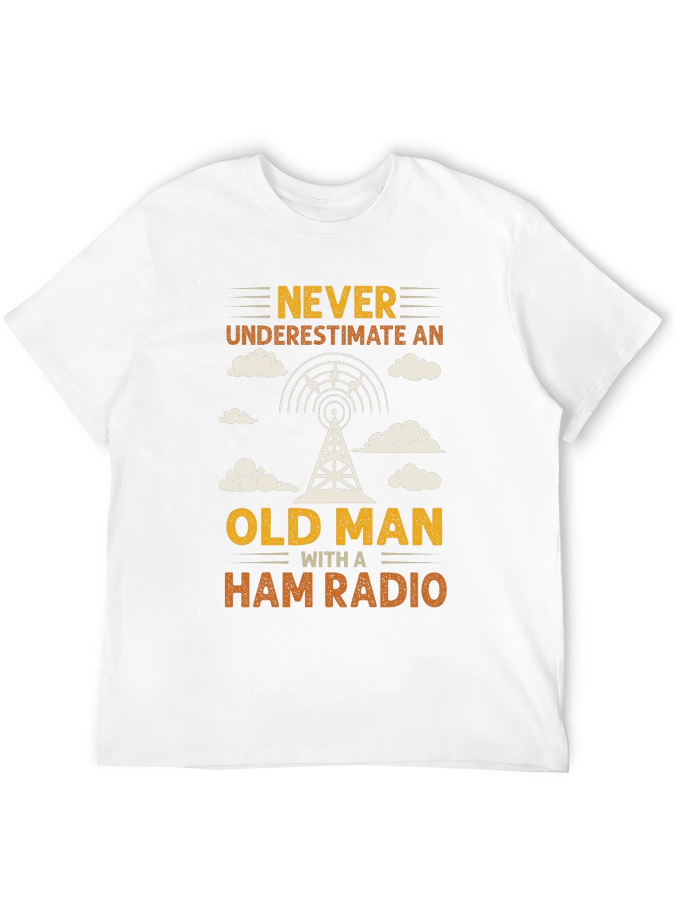 Black Never Underestimate an Old Man with a Ham Radio T-Shirt view 12