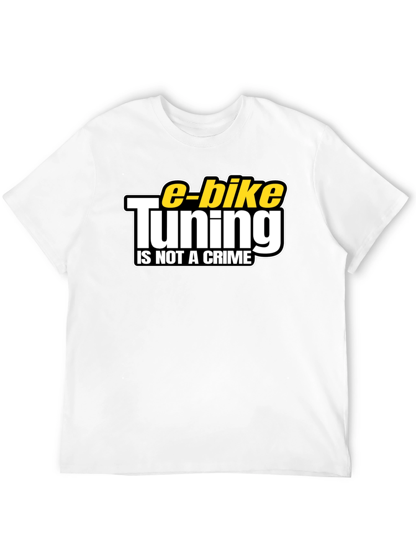 Black E-Bike Tuning Is Not a Crime Black T-Shirt view 12
