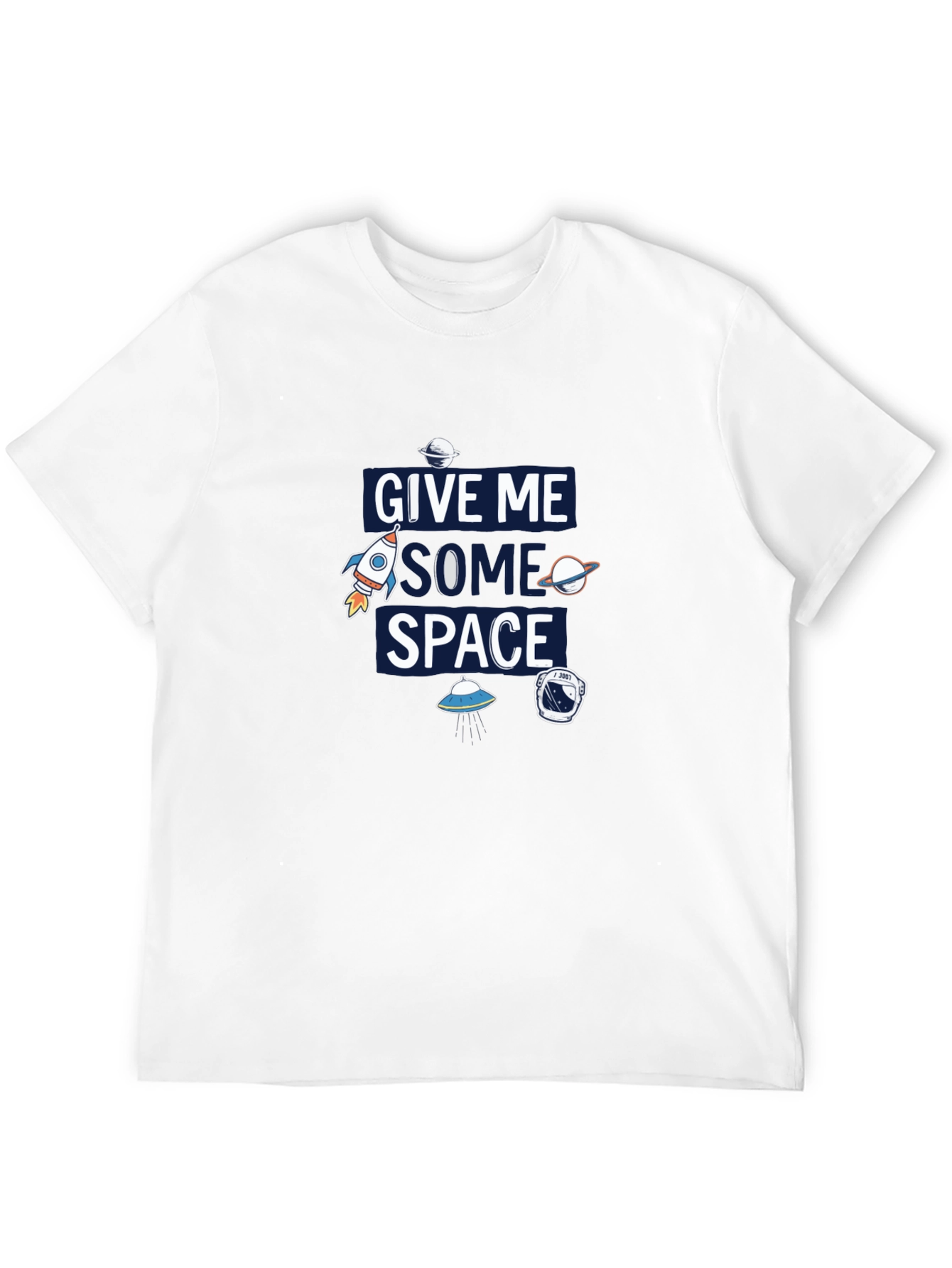 Black Give Me Some Space Graphic T-Shirt view 12