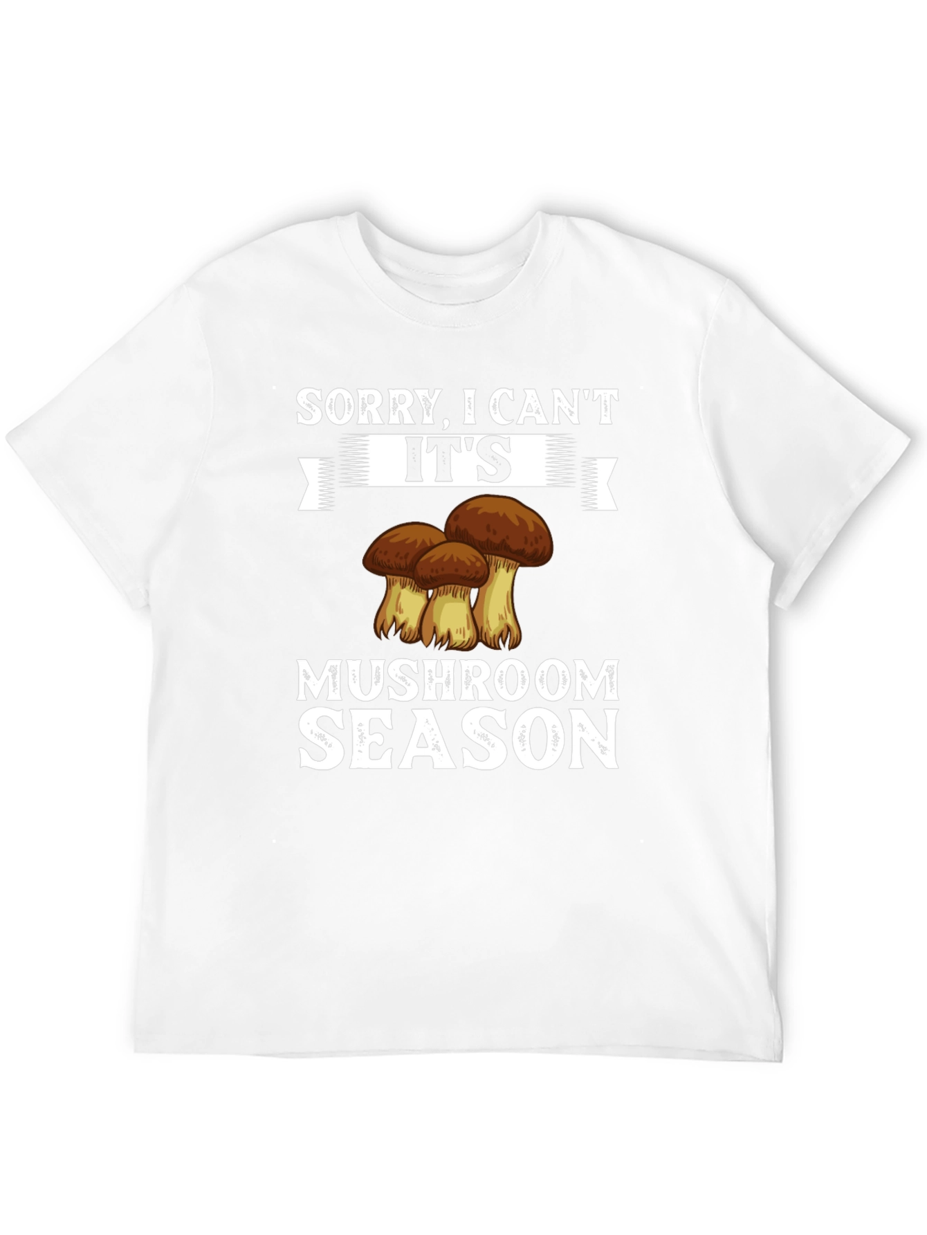 Black Mushroom Season Graphic Tee - Funny Casual Shirt view 12