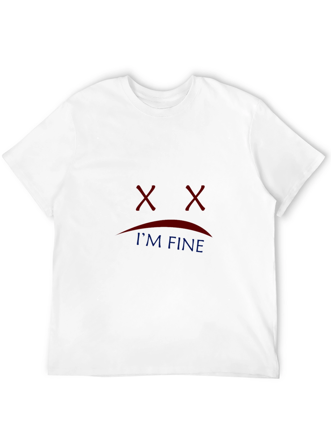 Black I'm Fine Graphic T-Shirt - Black Casual Tee view 12