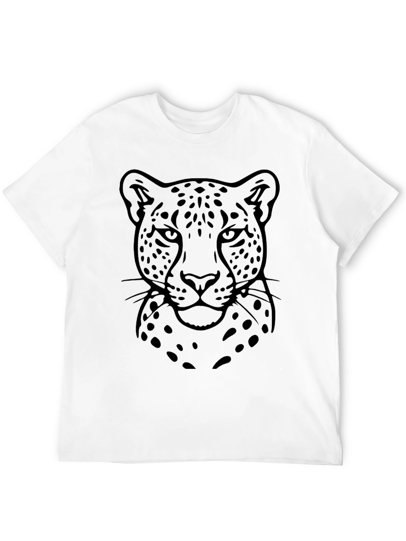Black Black Leopard Print T-Shirt - Men's Casual Tee view 12
