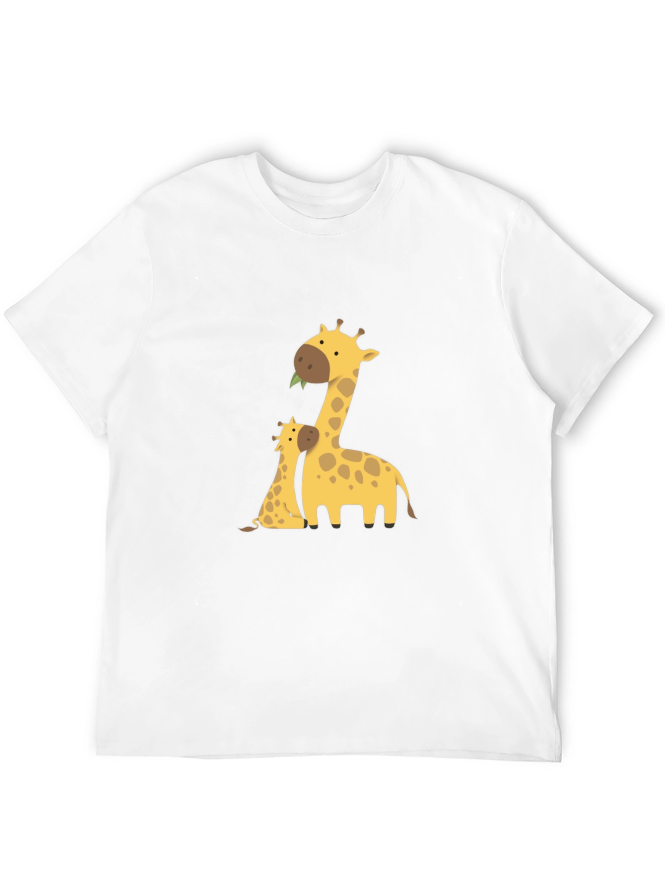 Black Giraffe Family Graphic Print Black T-Shirt view 12