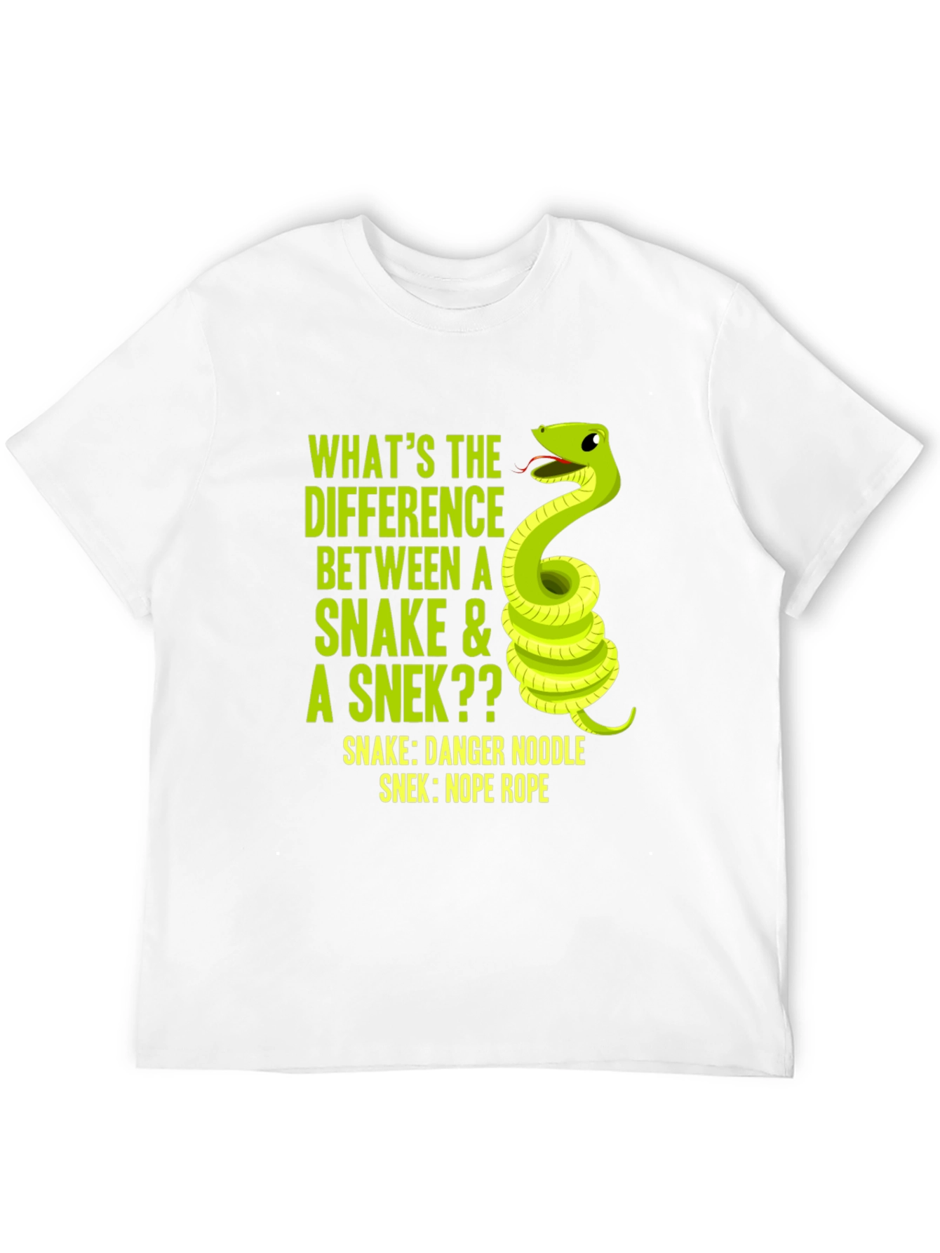 Black Funny Snake vs Snek T-Shirt, Danger Noodle Tee view 12