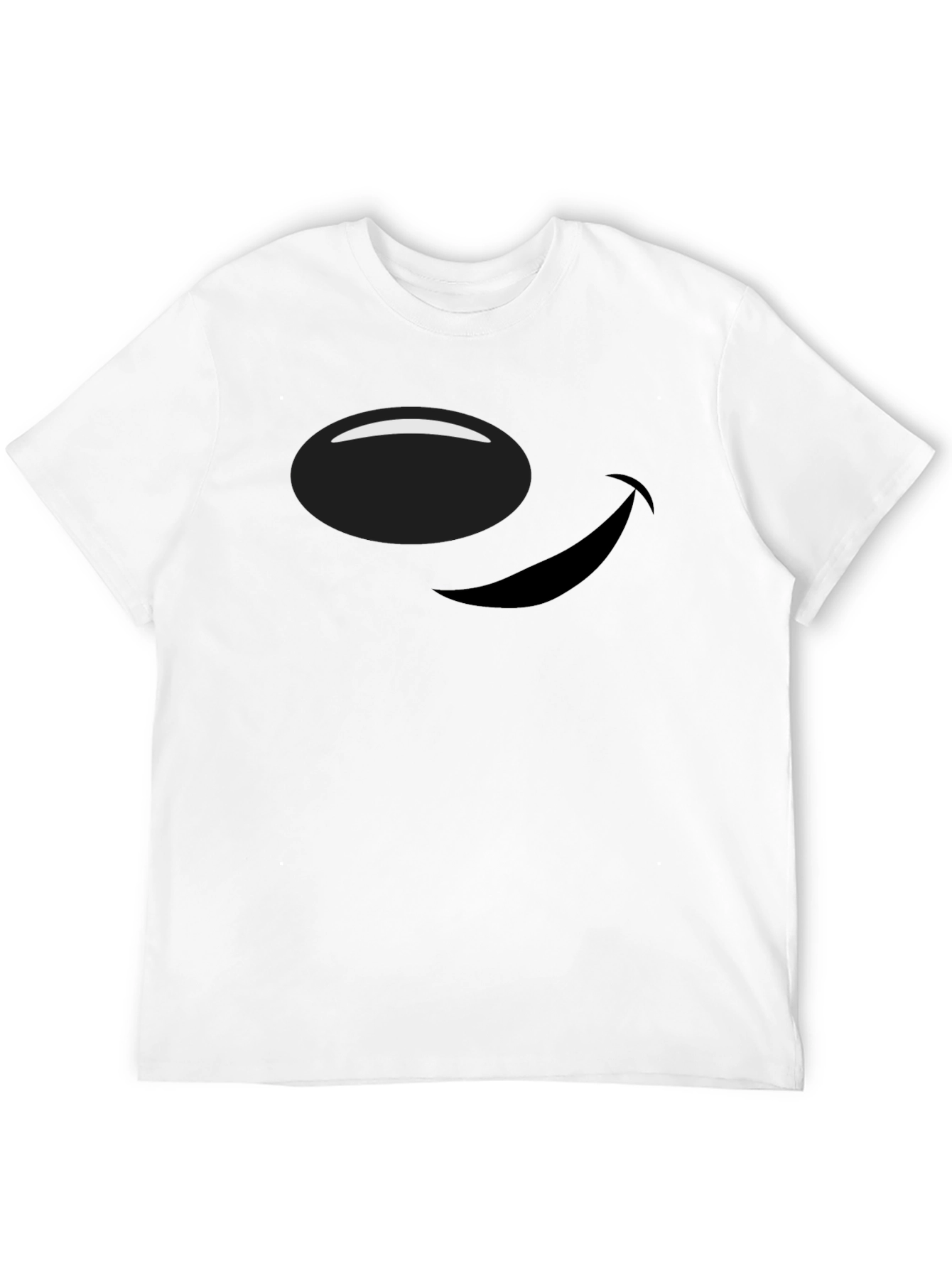 Black Smiley Face Graphic Tee - Casual Black T-Shirt view 12