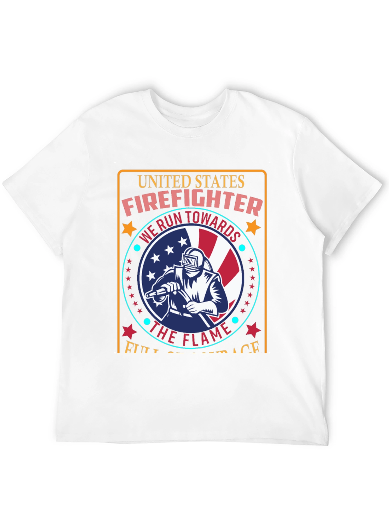 Black United States Firefighter Graphic Tee view 12
