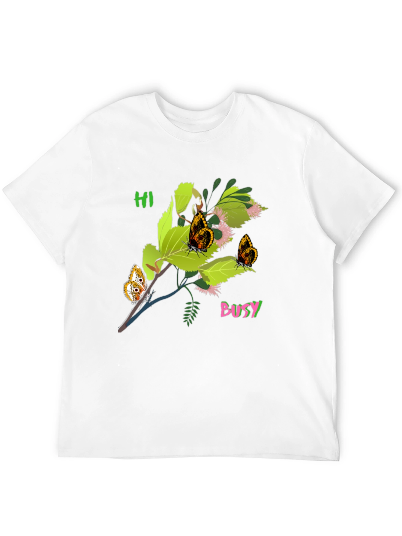 Black Black T-Shirt with Butterfly Bush Graphic view 12