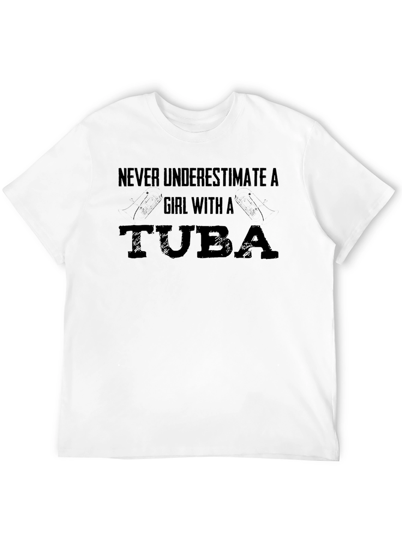 Black Never Underestimate a Girl With a Tuba T-Shirt view 12