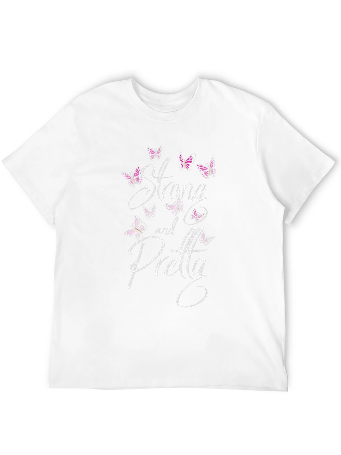 Black Strong and Pretty Butterfly T-Shirt - Black view 12