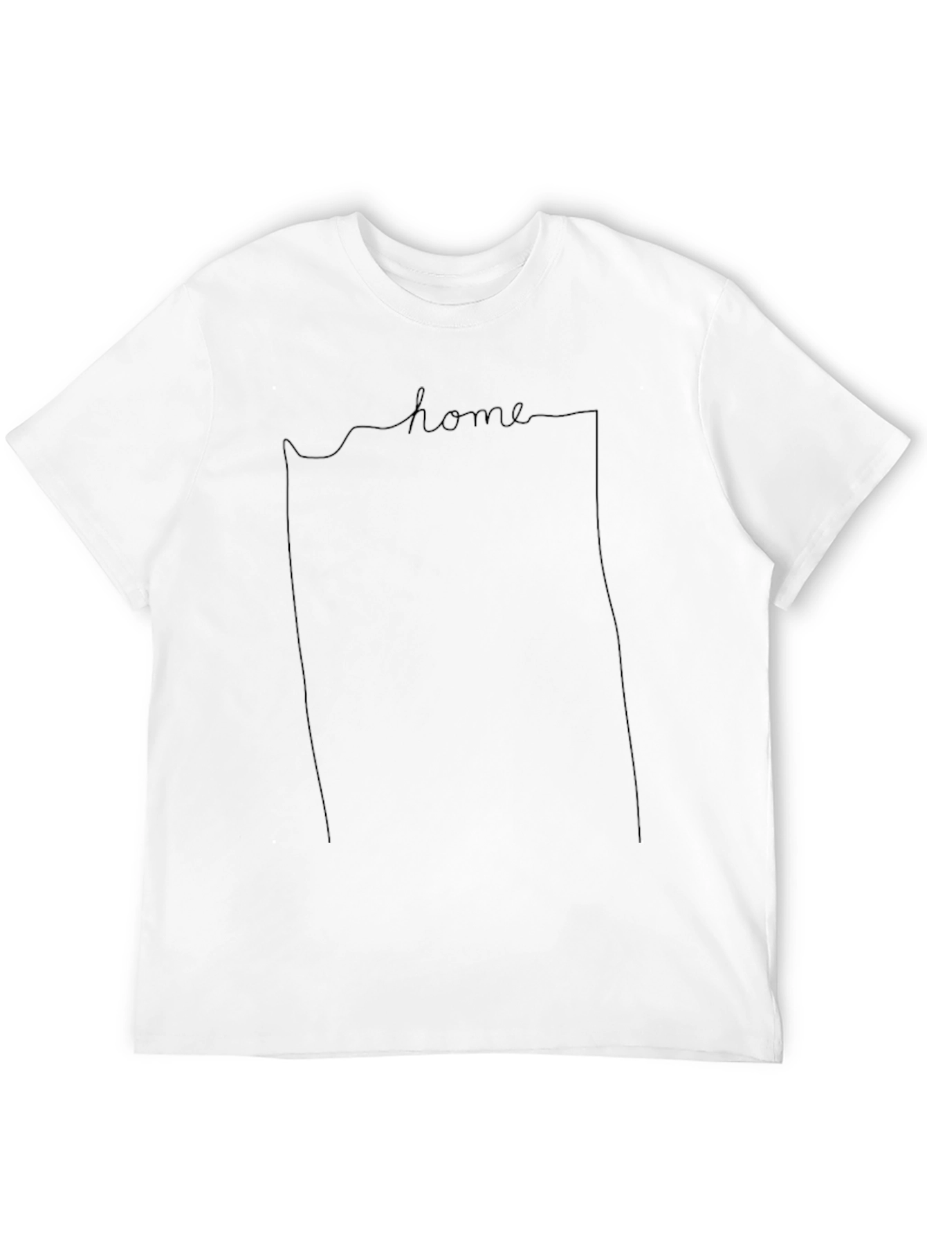 Black Home State Outline Graphic Tee - Black view 12
