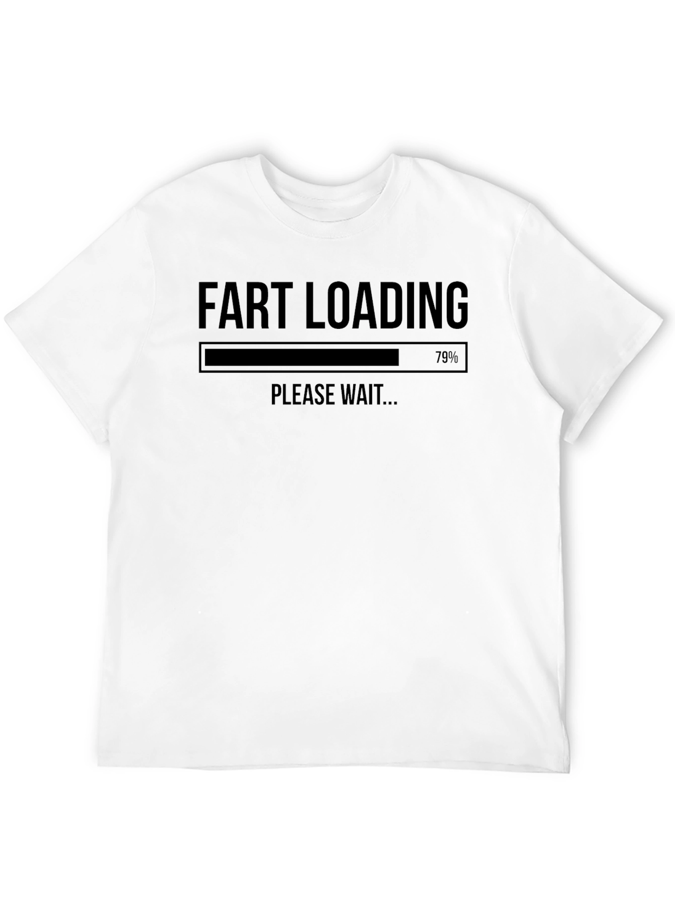 Black Fart Loading Funny Humor Graphic T-Shirt view 12