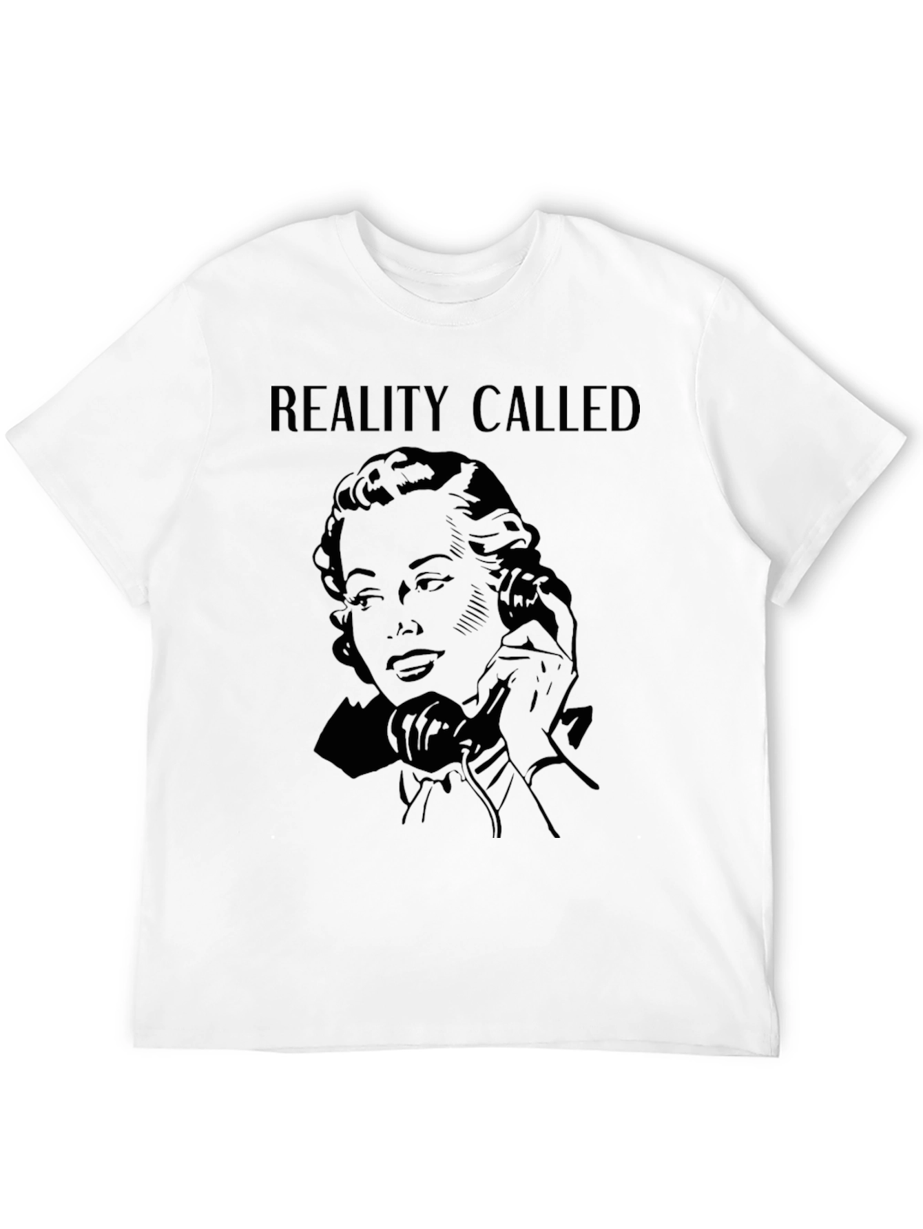 Black Reality Called Funny Retro T-Shirt view 12