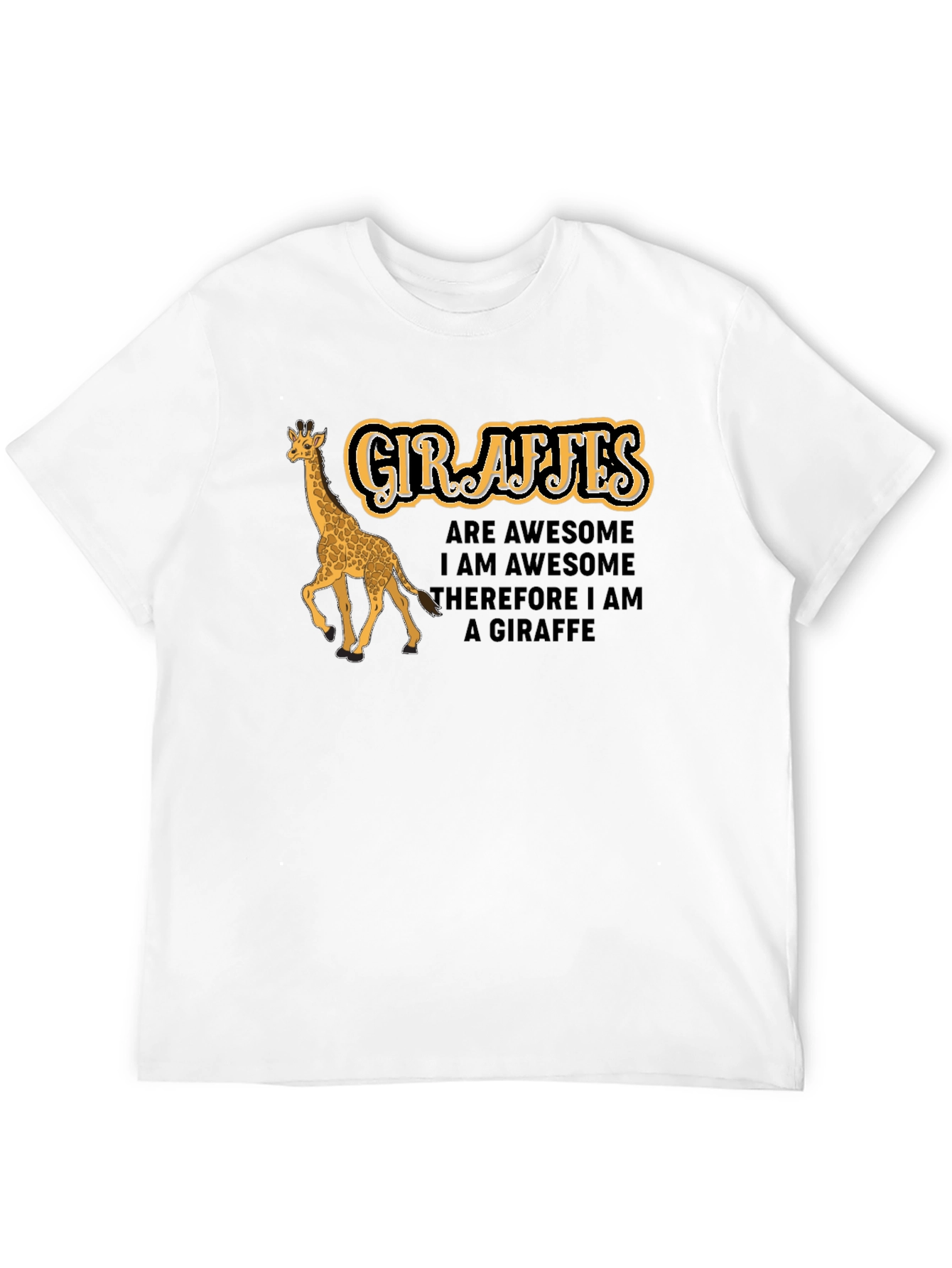 Black Giraffe Humor Black T-Shirt - Awesome Giraffe Lover Tee view 12