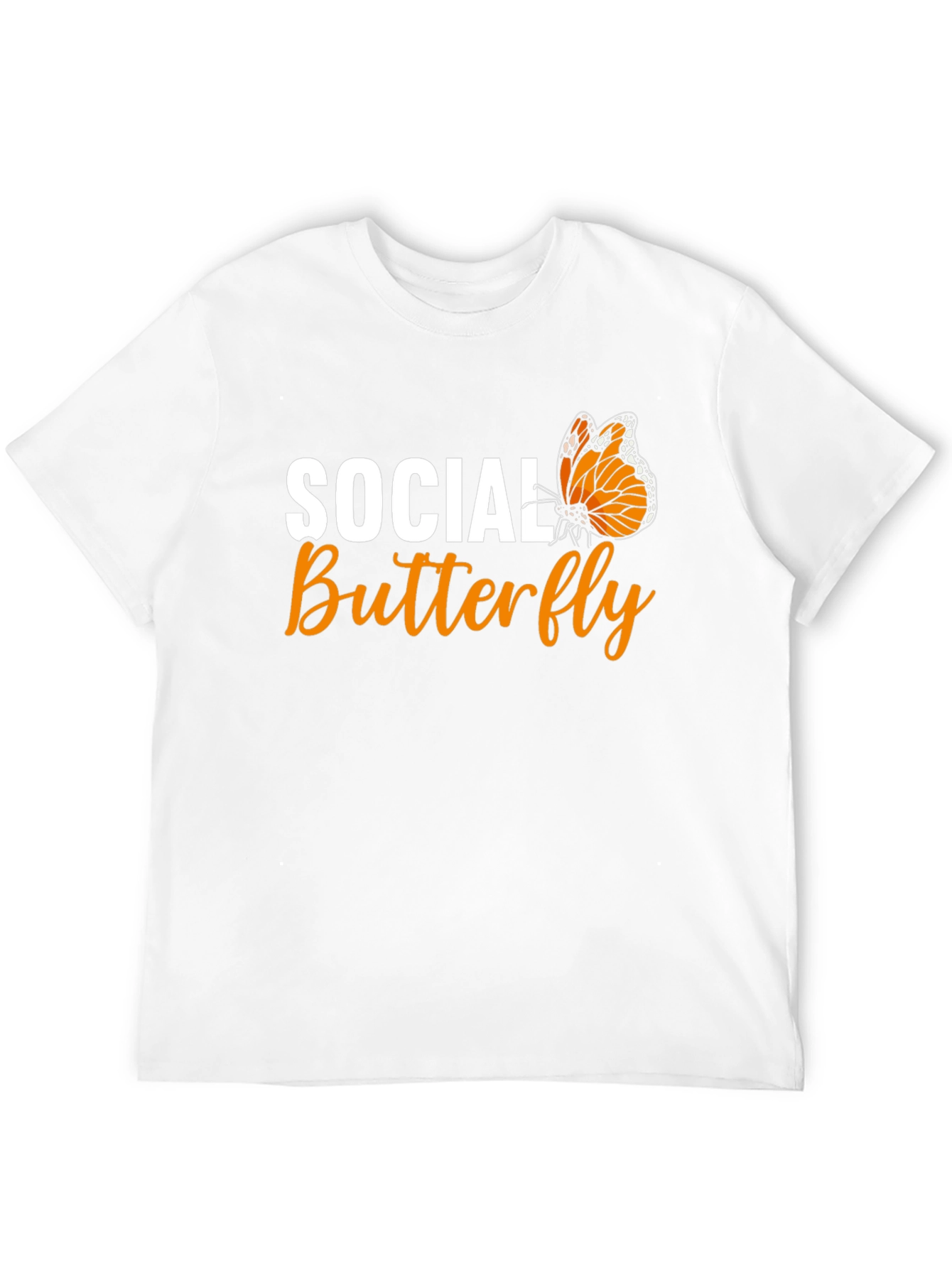 Black Social Butterfly Graphic Tee - Black Unisex T-Shirt view 12