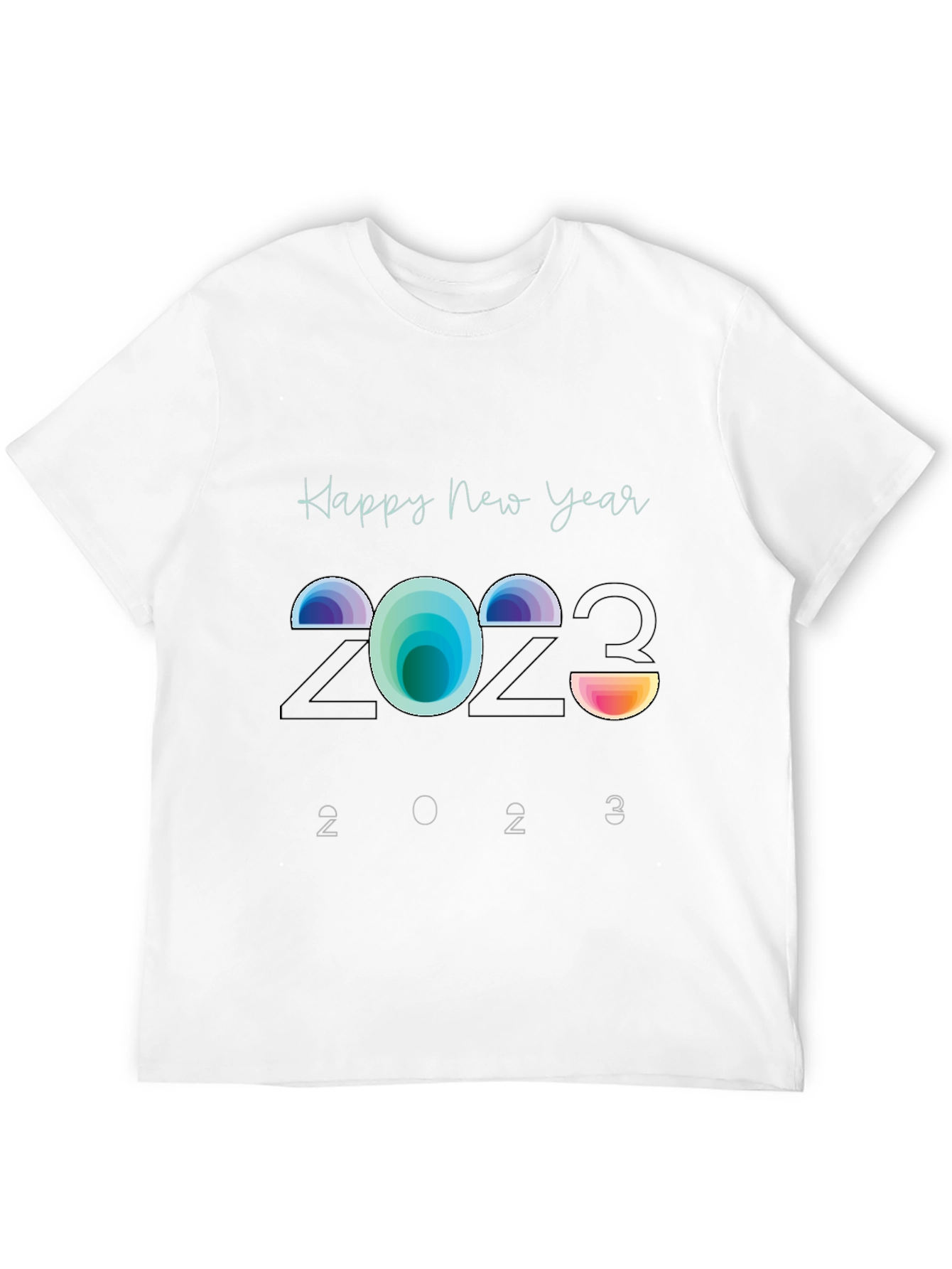 Black Happy New Year 2023 Graphic Tee view 12
