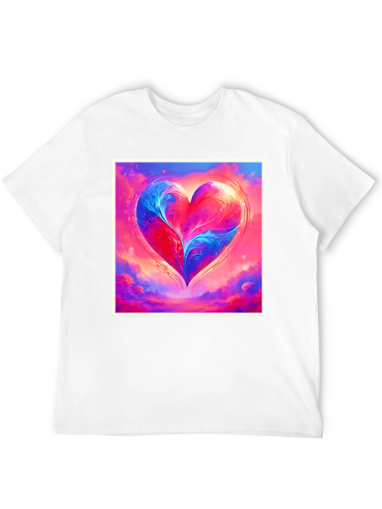 Black Heart Art Tee - Abstract Love Design view 12