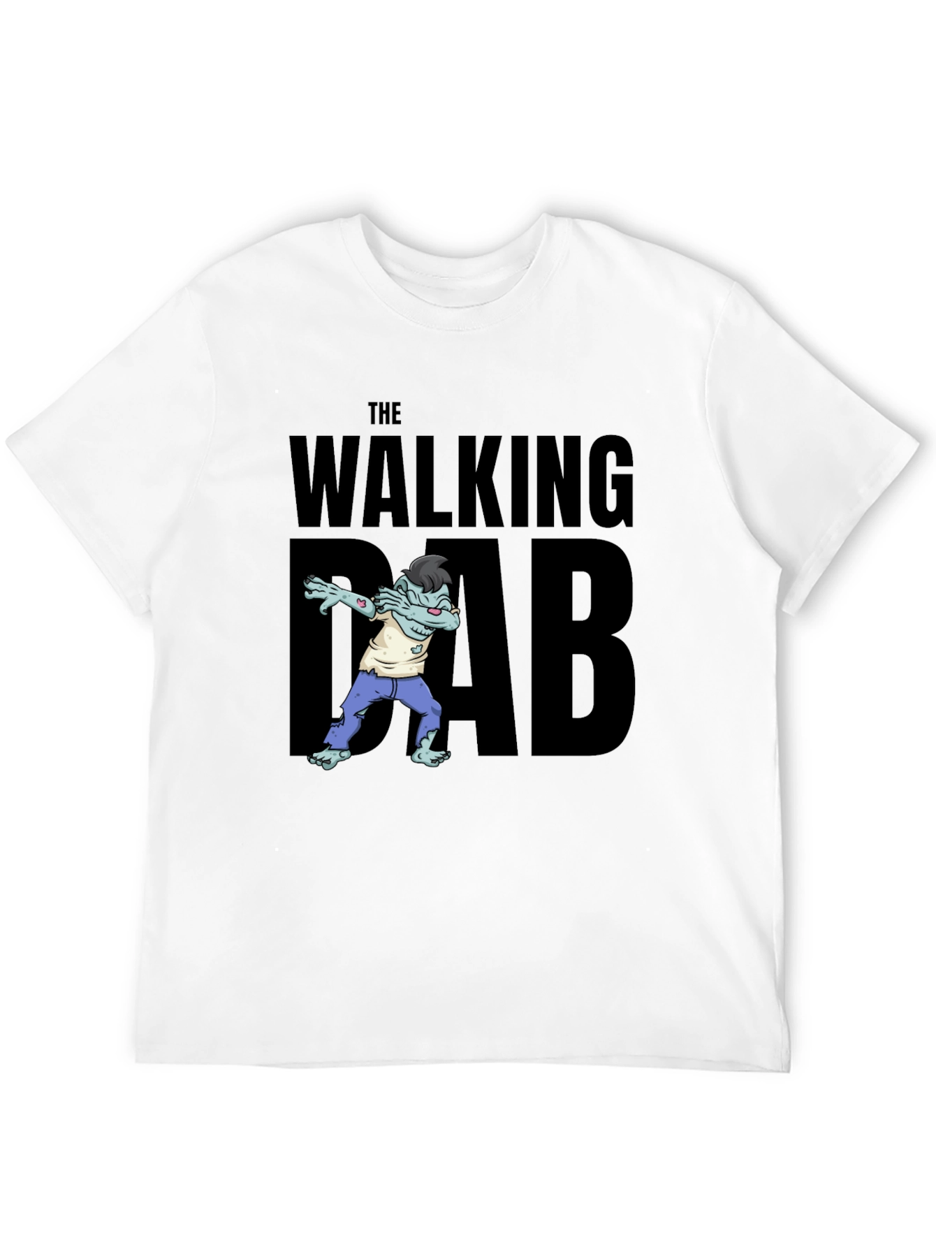 Black The Walking Dab T-Shirt - Funny Zombie Graphic Tee view 12
