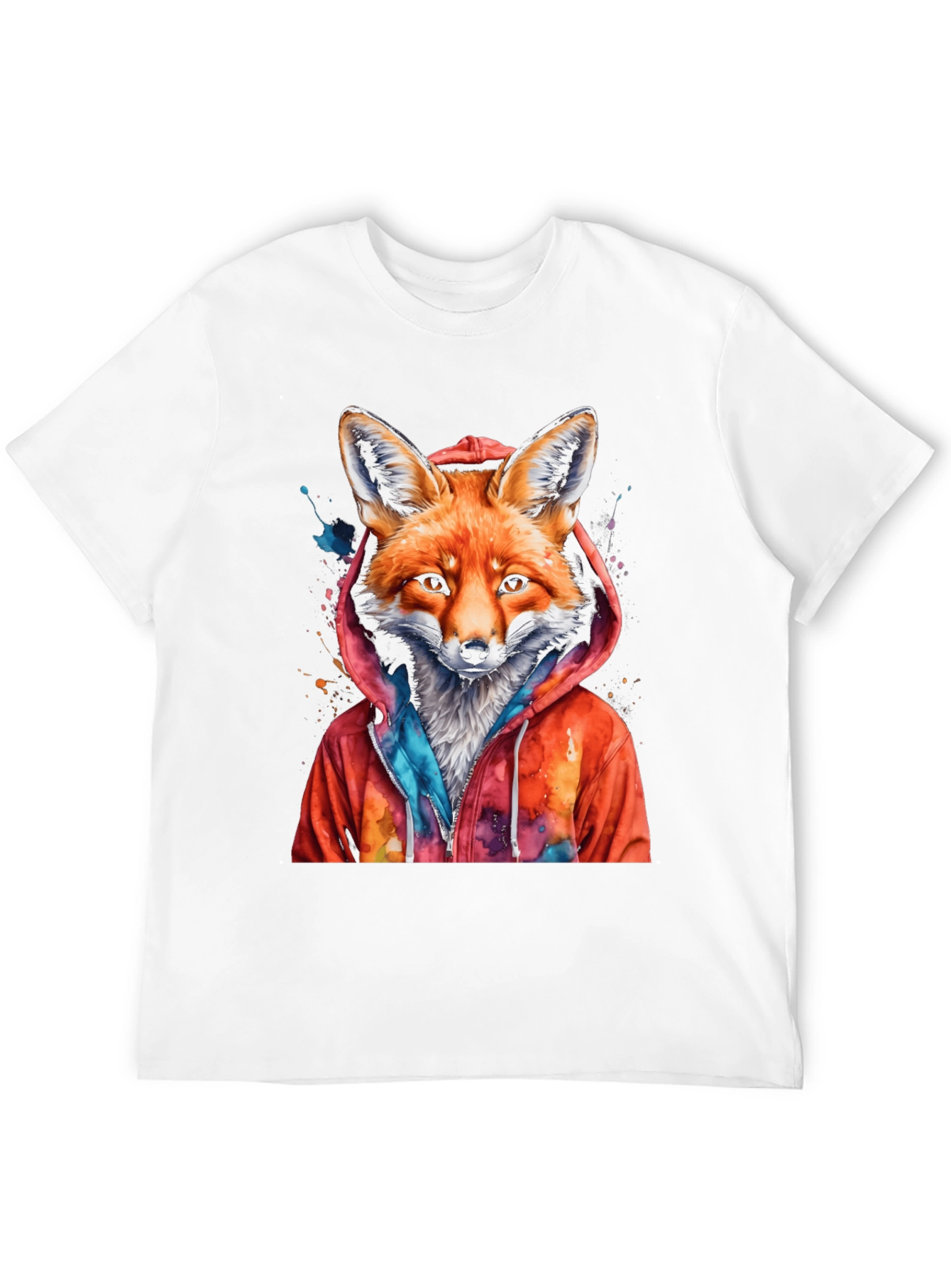 Black Fox in Hoodie Graphic Tee - Stylish & Unique! view 12