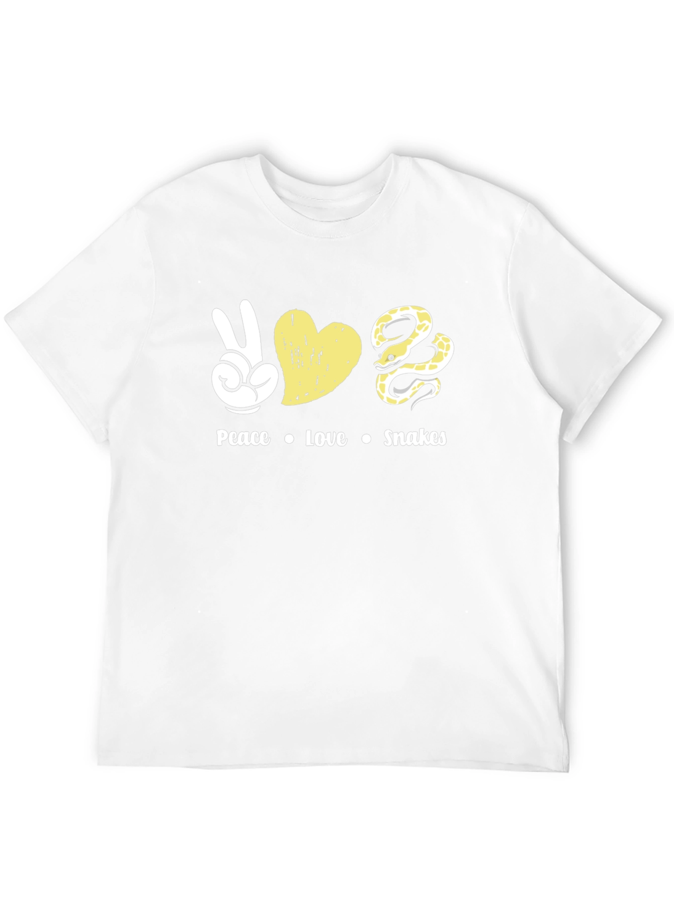 Black Peace Love Snakes T-Shirt - Unique Graphic Tee view 12