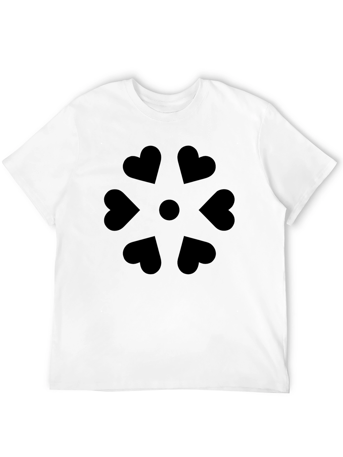Black Heart Petal Graphic Black T-Shirt view 12