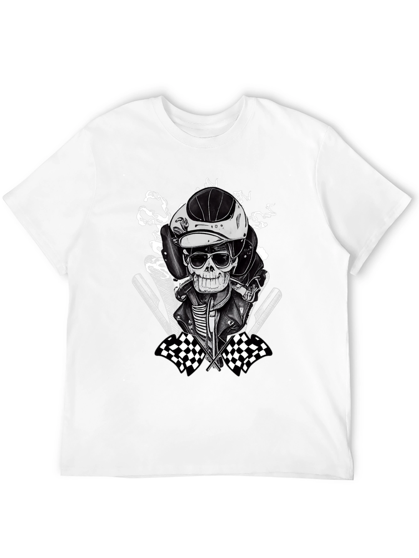Black Racer Skeleton Graphic Tee view 12